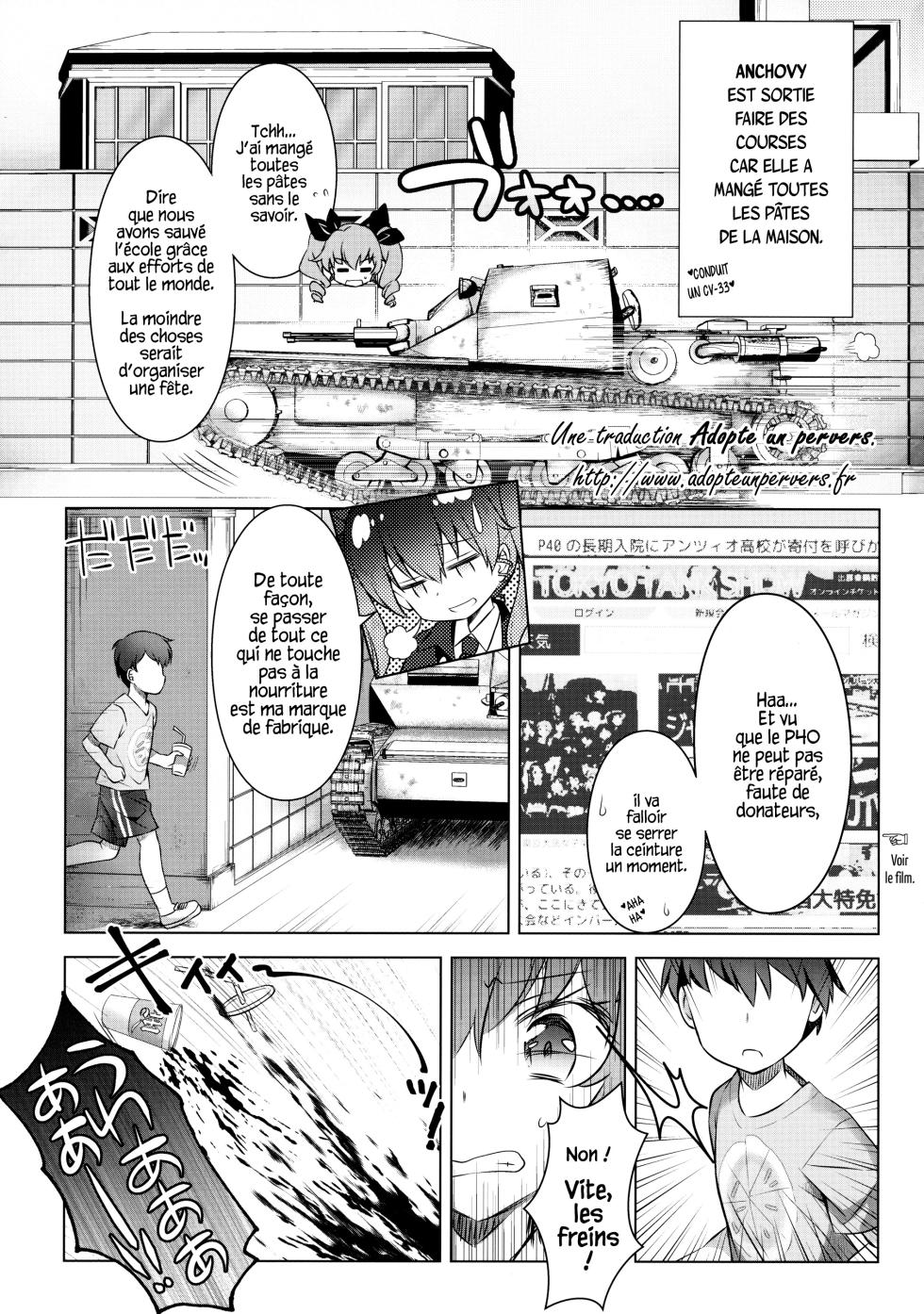 (C90) [REI's ROOM (REI)] Anchovy Panic! (Girls und Panzer) [French] [Adopte un pervers] - Page 2