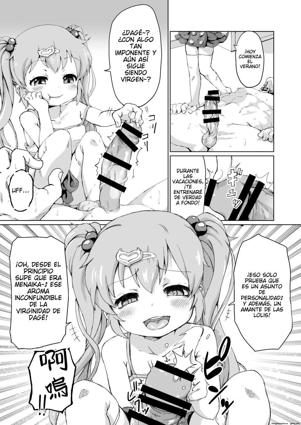 [Shin Gyokusai Honpo (Ukai Toufu)] 30 Doutei no Ore ga Rinka no Shoujo ni Shitsukerare Tachiba o Wakaraserareru Hanashi | Como un wawita de 30 años, yo era virgen y fui entrenado por la lolita de al lado para entender la historia de mi propia posición [Spanish] [Digital] - Page 9