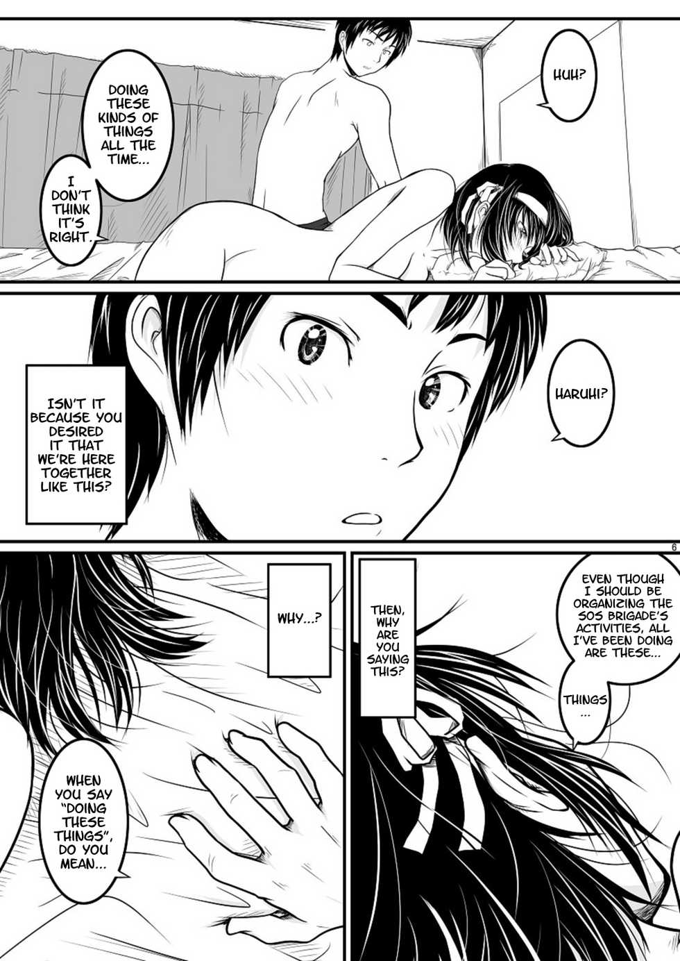 [Mousou Kai no Juunin wa Ikiteiru., TailBell (Kandanchi, Osuzu Akiomi)] Fureai | Contact (Suzumiya Haruhi no Yuuutsu) [English] =LWB= [Digital] - Page 5