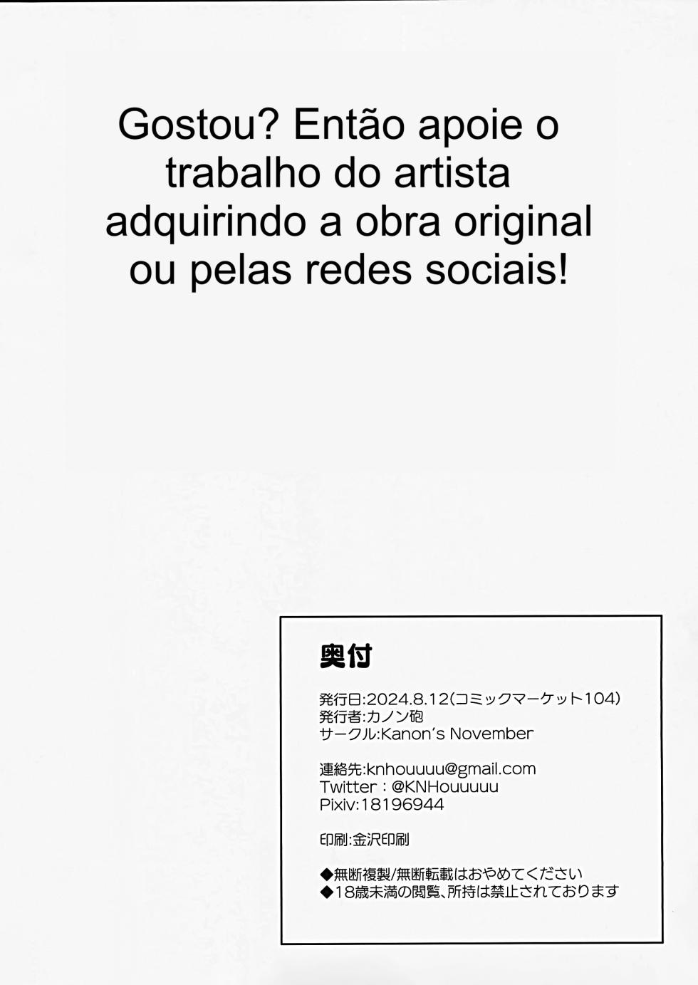 (C104) [Kanon's November (Kanonhou)] Night Shower Hametsu-ex - Night Shower Sex (Blue Archive) [Portuguese-BR] - Page 35