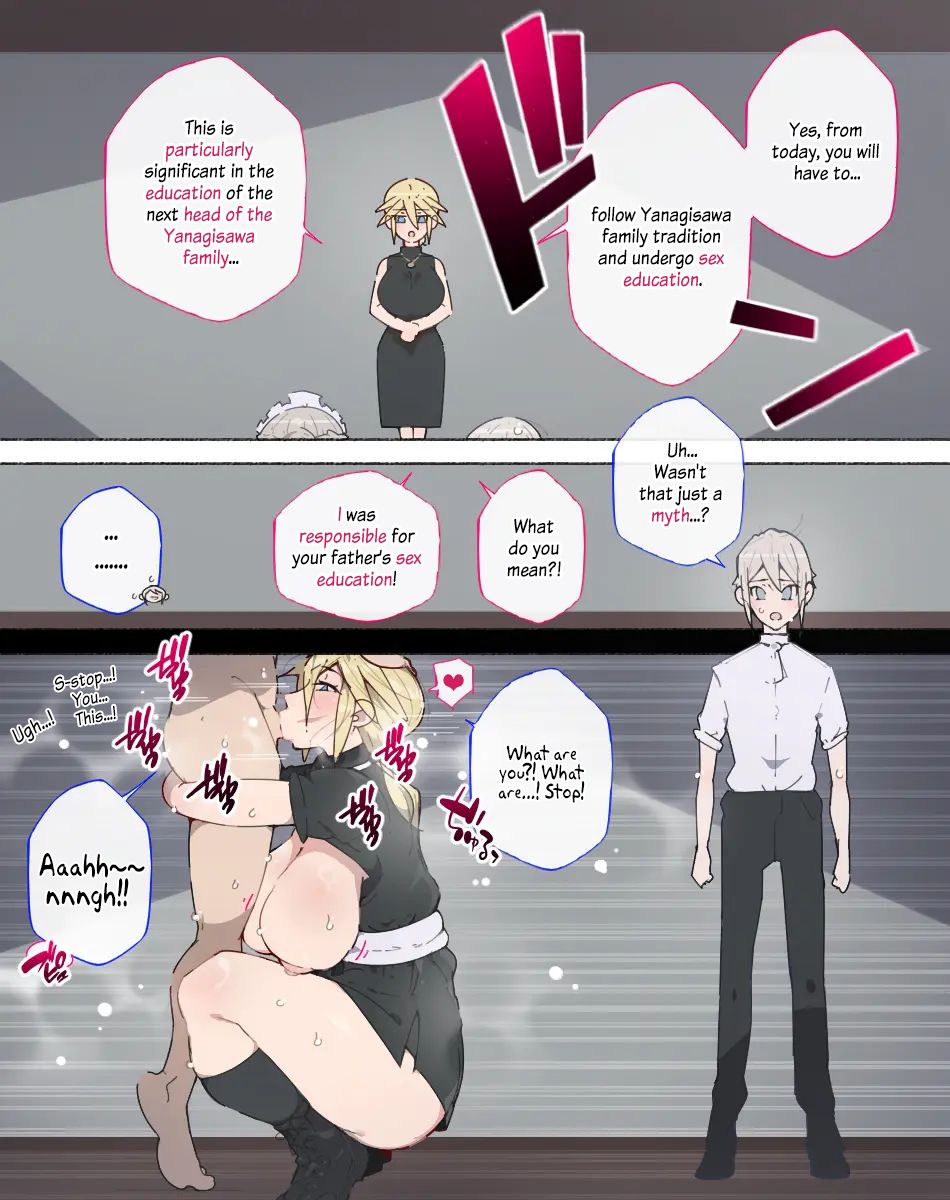 [Aikokusha (Agobitch Nee-san)] Seikyouiku no Ojikan desu yo!! Bouchama! | Young Master! It'sTime for Sex Education!! [English] [Digital] - Page 10