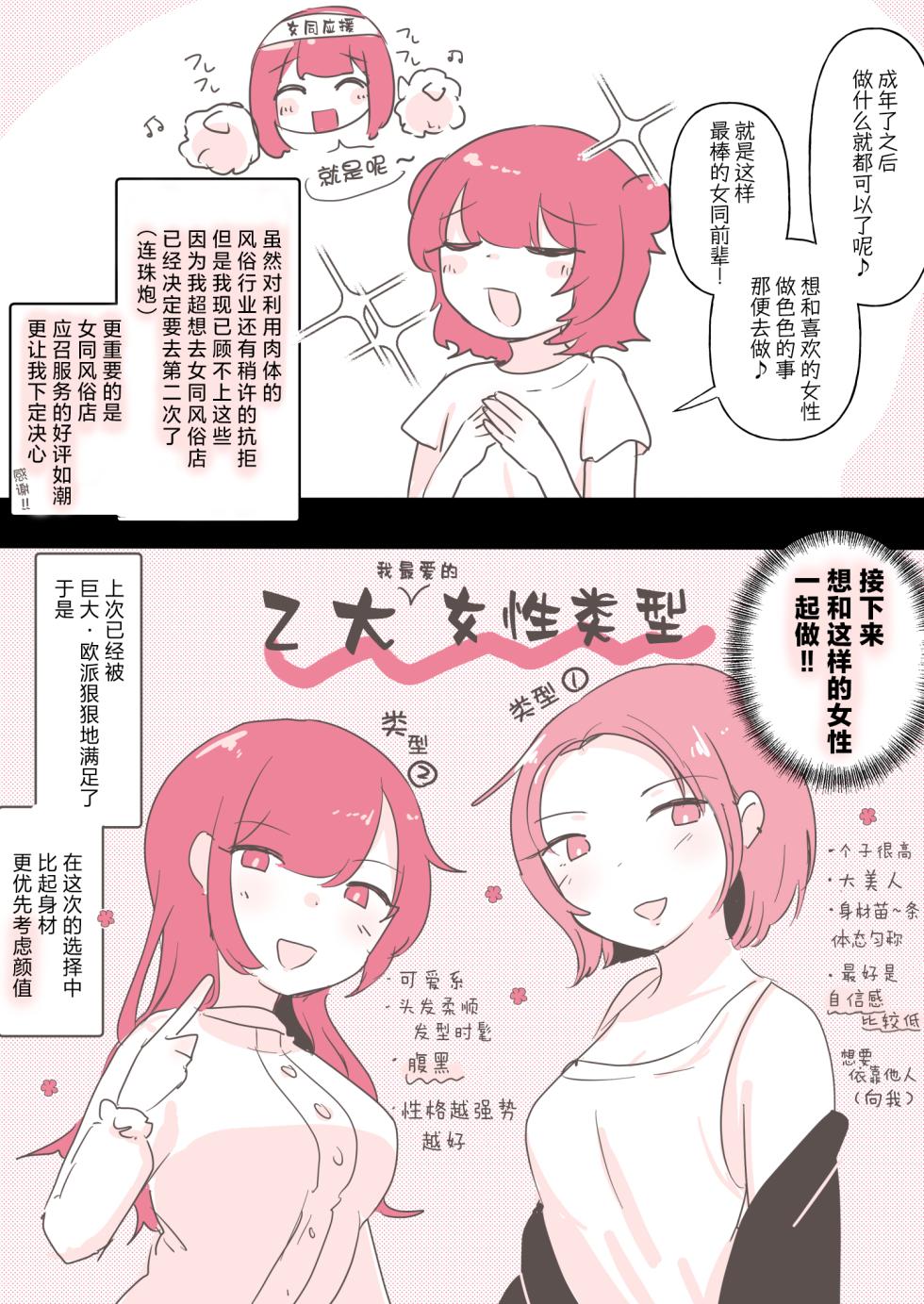 [Amai Shoujo Koubou (Amei Meiden)] Yuri Doujin Sakka ni Yoru Les Fuuzoku Taikendan | 百合风俗谈 第二回 [Chinese] [透明声彩汉化组] - Page 2