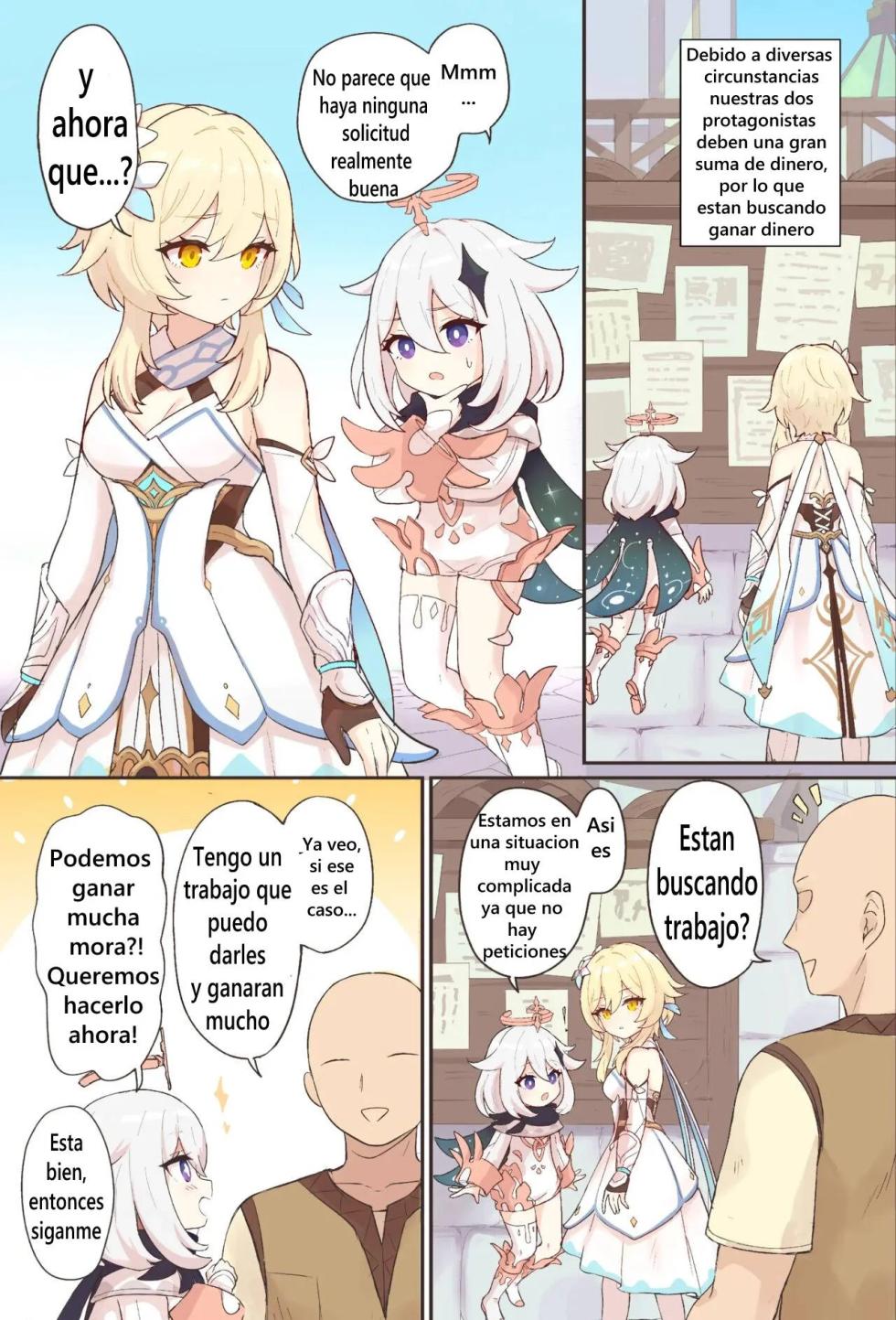 [Momosawa] Nuite Kureru Hotaru-chan + zenkai no tsuzuki (Genshin Impact) [Spanish] - Page 1