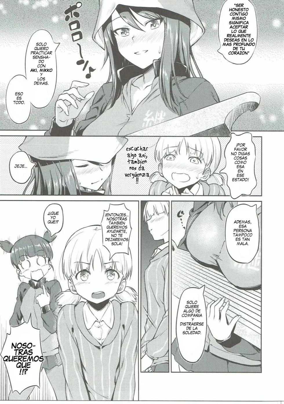 (C90) [AERODOG (inu)] Senshadou no Uramichi Keizoku Koukou (Girls und Panzer) [Spanish] [Erwin Pry] [Digital] - Page 9