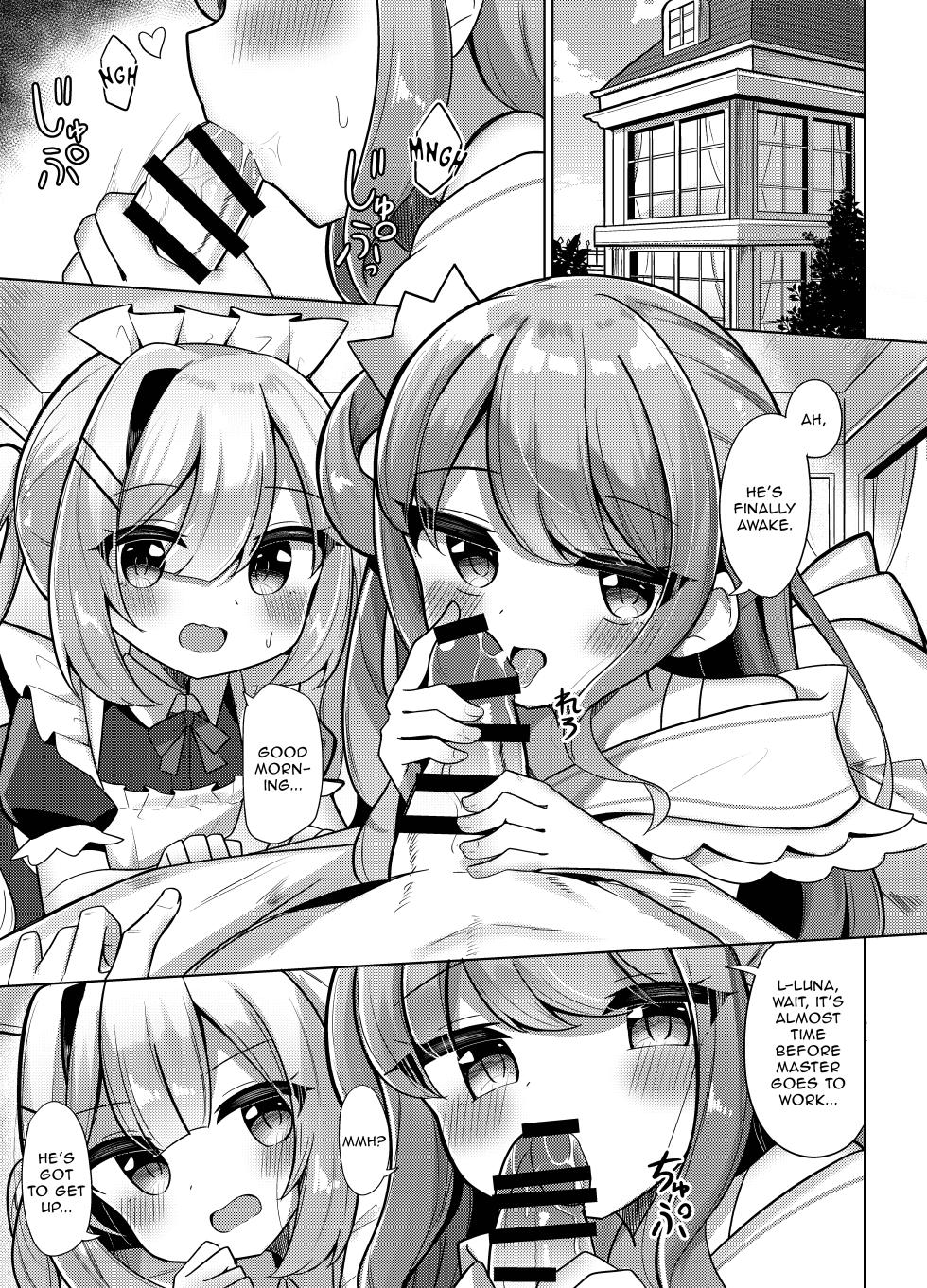 [Kanamiya (Kanami)] Tenshi to Hime no go Houshi - Angel and Princess' Service (Amane Kanata, Himemori Luna) [English] [Onii-chan Projects] [Digital] - Page 2