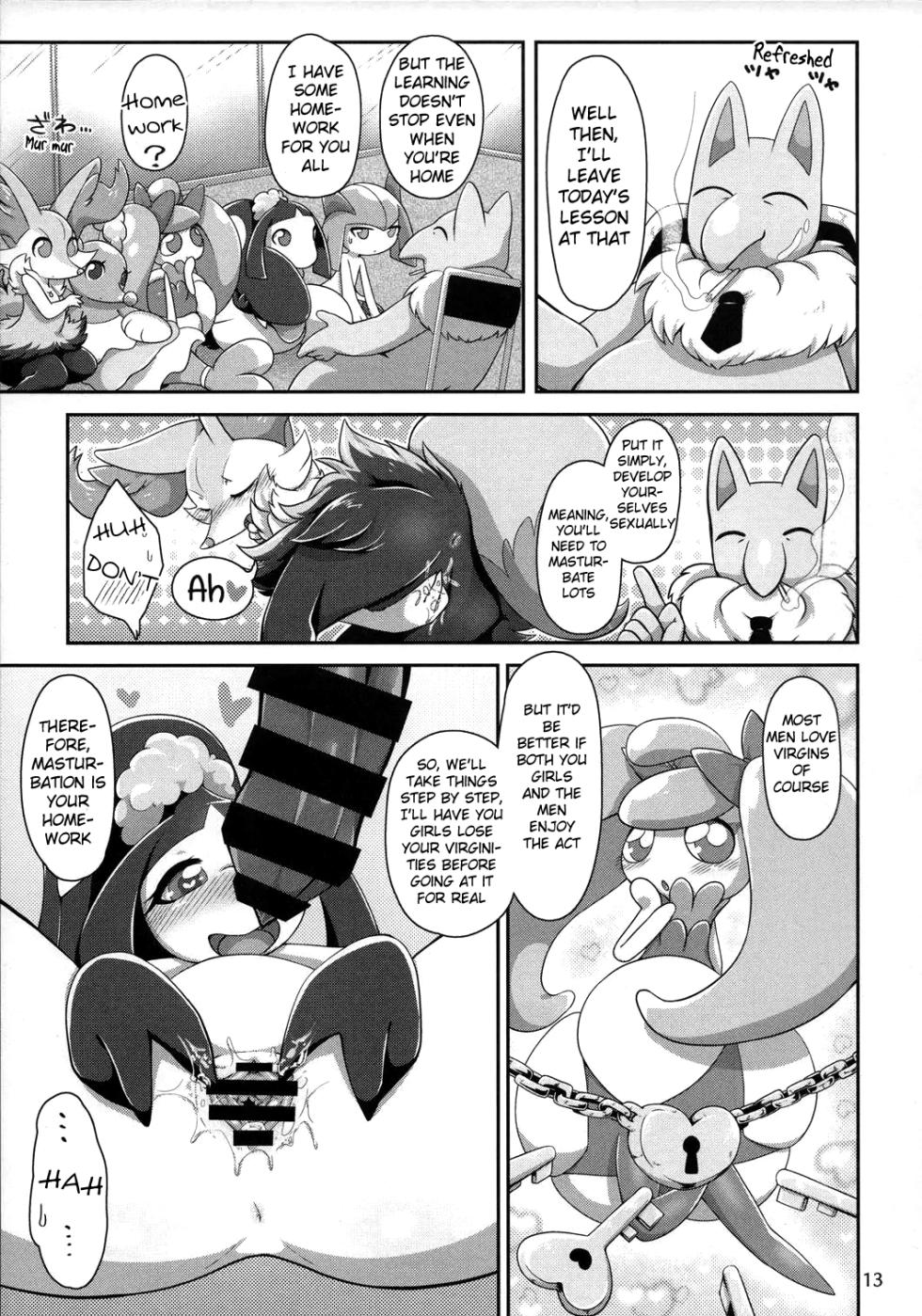 (Kemoket 7) [Harugumo. (Negoya)] TC Girls Makura Hajimemashita | TC Girls Begins their Nightlife (Pokémon) [English] [Benjiboyo] - Page 12