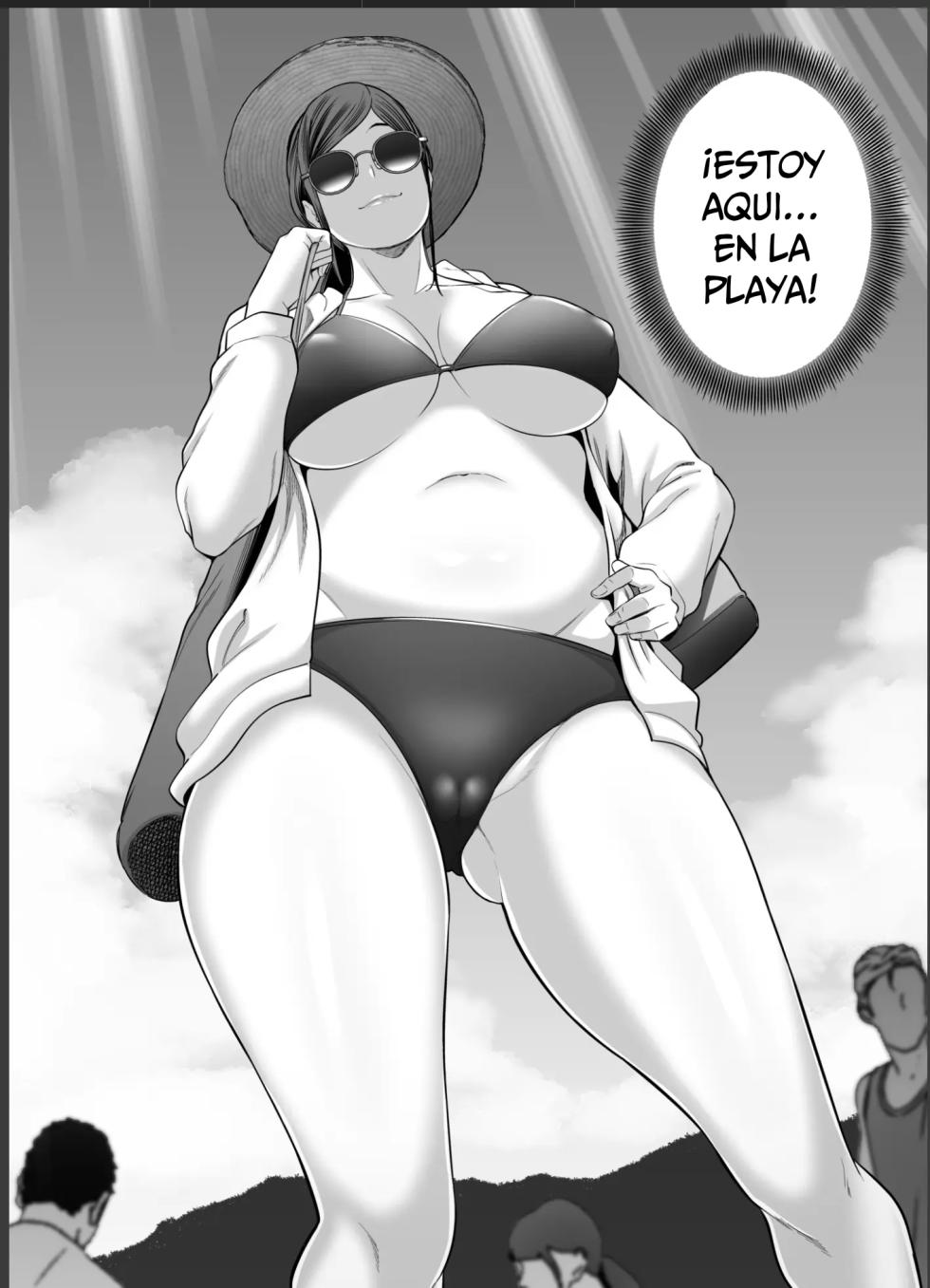 [Ura Meshiya (Maccha Neji)] Toshishita Chin Gui Oba-san 2 ~Hitonatsu no Umi Monogatari Hen~ | La Señora Asalta Cunas 2 ~Una Historia de Verano en la Playa~ [Spanish] [H44Q] [Digital] - Page 3