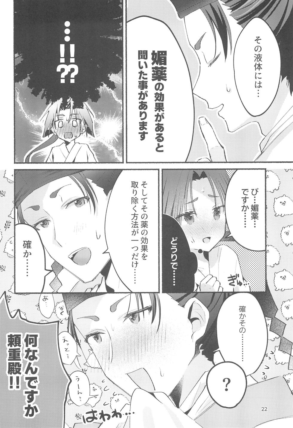(C105) [Rock Salt (Ganen)] Utakata no Yume no Gotoku (Nige Jouzu no Wakagimi) - Page 22