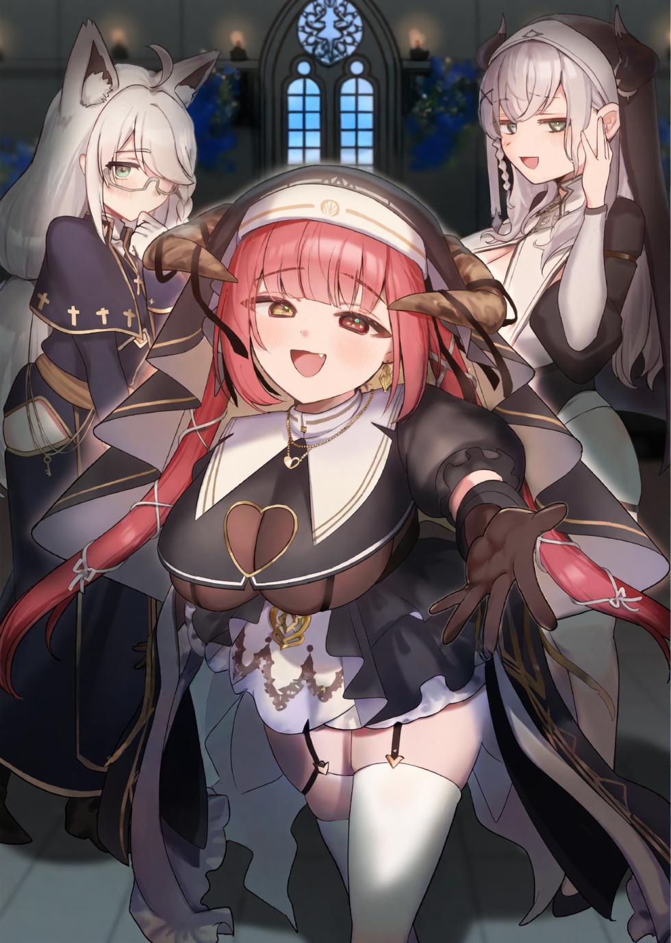 [Happykeeper (Siose Tamotsu)] Minna no Zange - Everyone's confession (Shirogane Noel, Shirakami Fubuki, Houshou Marine) [Chinese] [基德漢化組] [Digital] - Page 4