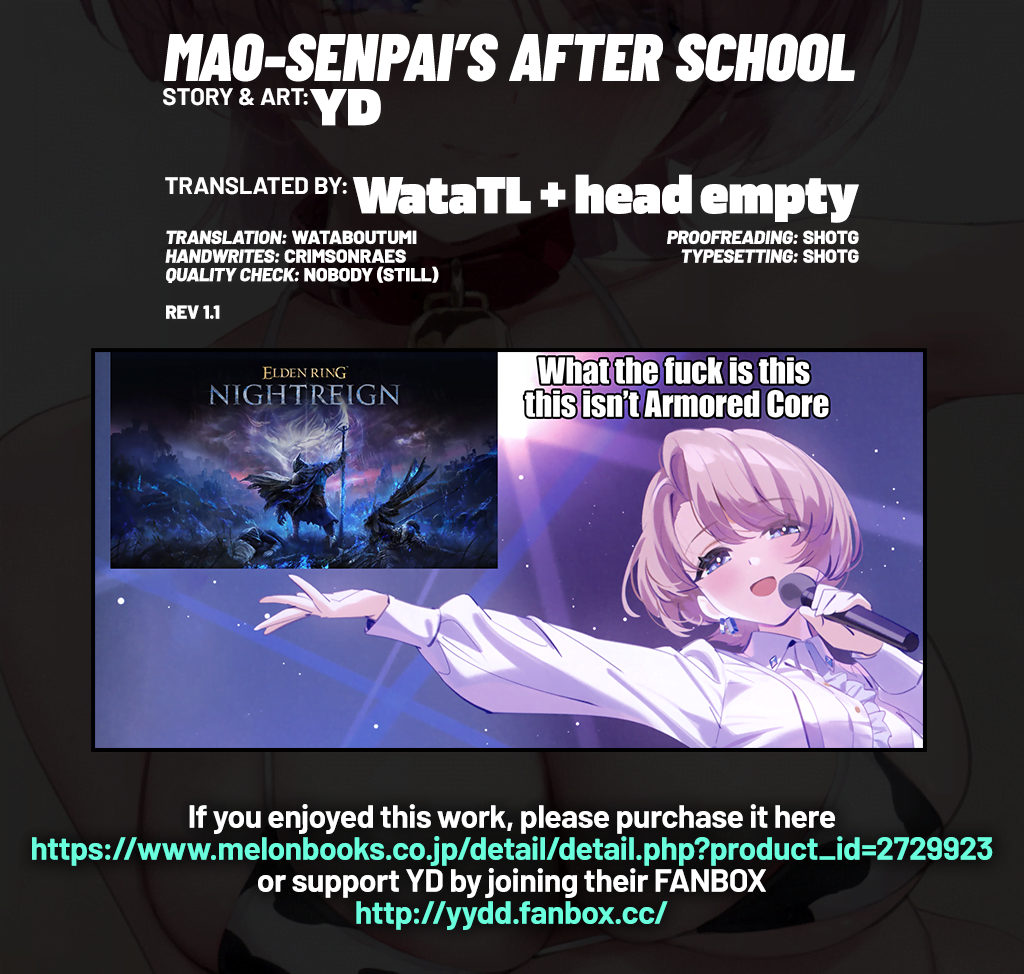 (C105) [OrangeMaru (YD)] Mao-senpai no Houkago | Mao-senpai's After School (Gakuen IDOLM@STER) [English] [WataTL & head empty] - Page 31