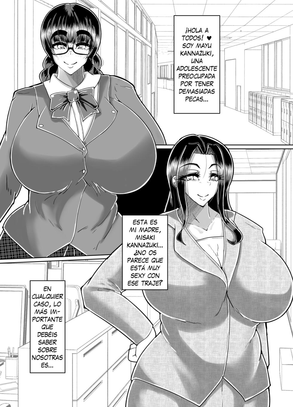 [Kurotoya (Kuroda Kuro)] Muchimuchi nikkan M kappu futanari oyako no bicho nure asedaku katei-nai SEX - Sexo Salvaje e Incestuoso entre Madre e Hija [DL] [Spanish] [TMF] - Page 2