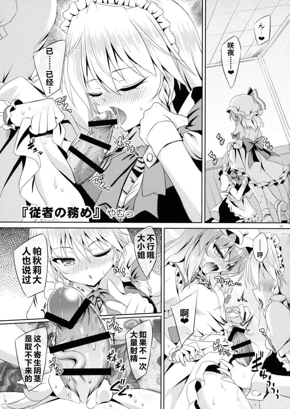 (Kouroumu 20) [Nuigurumiya-san (Various)] Touhou Futanari Shaseikanri Goudou-shi (Touhou Project) | 东方双性射精管理合同书 [Chinese] [6jy个人机翻汉化] - Page 12