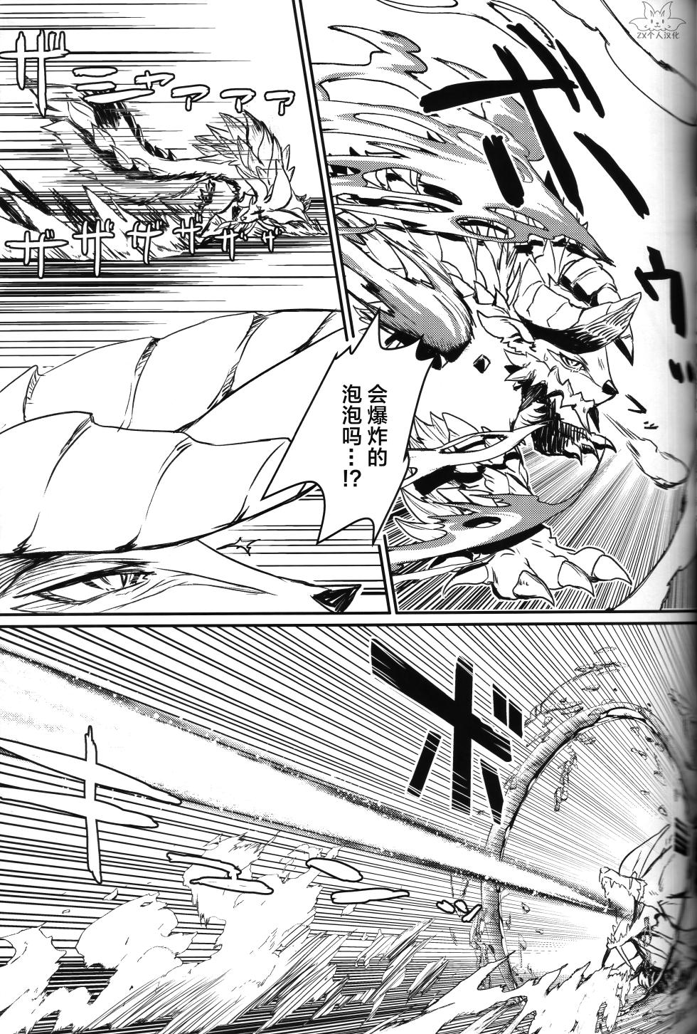 (Kansai Kemoket 9) [Hoshi Futatsu. (Yoo Oona)] Kinkaminari Mumyo ni Saku | 金雷无明地绽放 (Monster Hunter) [Chinese] [ZX个人汉化] - Page 10