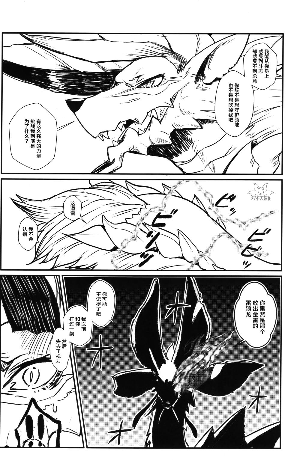 (Kansai Kemoket 9) [Hoshi Futatsu. (Yoo Oona)] Kinkaminari Mumyo ni Saku | 金雷无明地绽放 (Monster Hunter) [Chinese] [ZX个人汉化] - Page 15