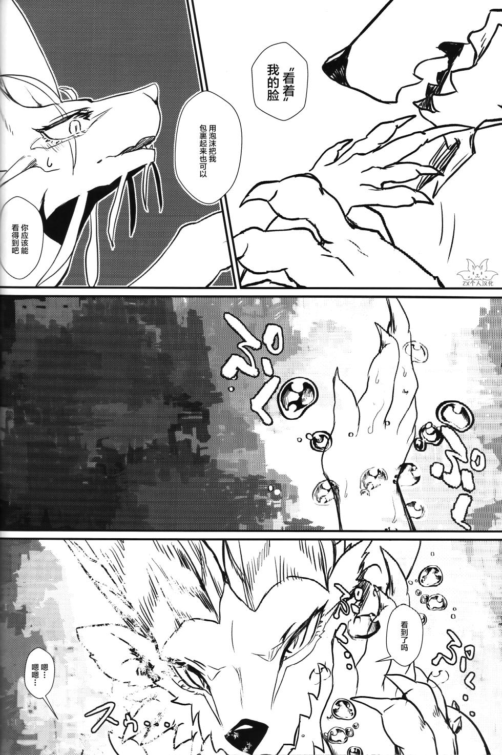 (Kansai Kemoket 9) [Hoshi Futatsu. (Yoo Oona)] Kinkaminari Mumyo ni Saku | 金雷无明地绽放 (Monster Hunter) [Chinese] [ZX个人汉化] - Page 25