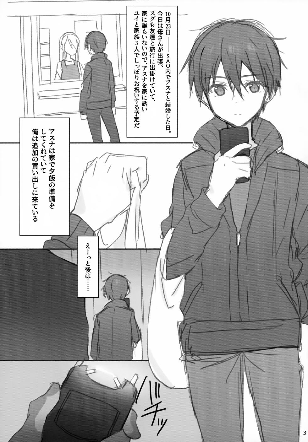 (C101) [PK2 (Ogura)] Kareshi, Okarishimasu (Sword Art Online) - Page 3
