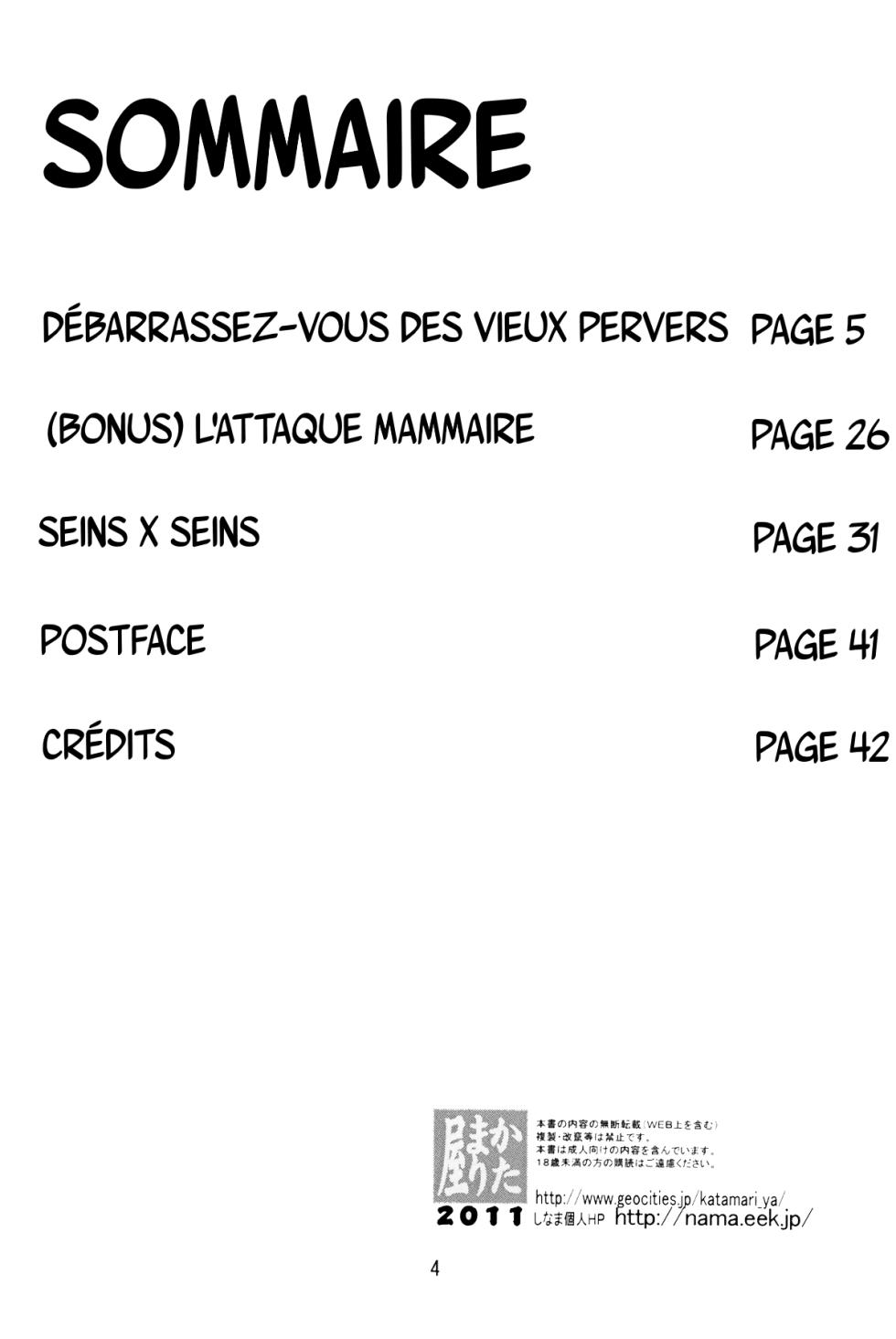 (C81) [KATAMARI-YA (Kanetsuki Masayoshi)] Hi-Nyuu  | Grand Cru Mammaire (Senran Kagura) [french] - Page 3
