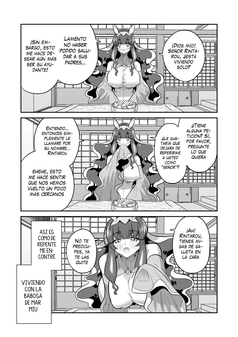 [Okkina Tama] Umiushi no Miu no Ongaeshi | Miu, La Babosa de Mar te Devuelve el Favor [Spanish] [KZ Scan] [Digital] - Page 10