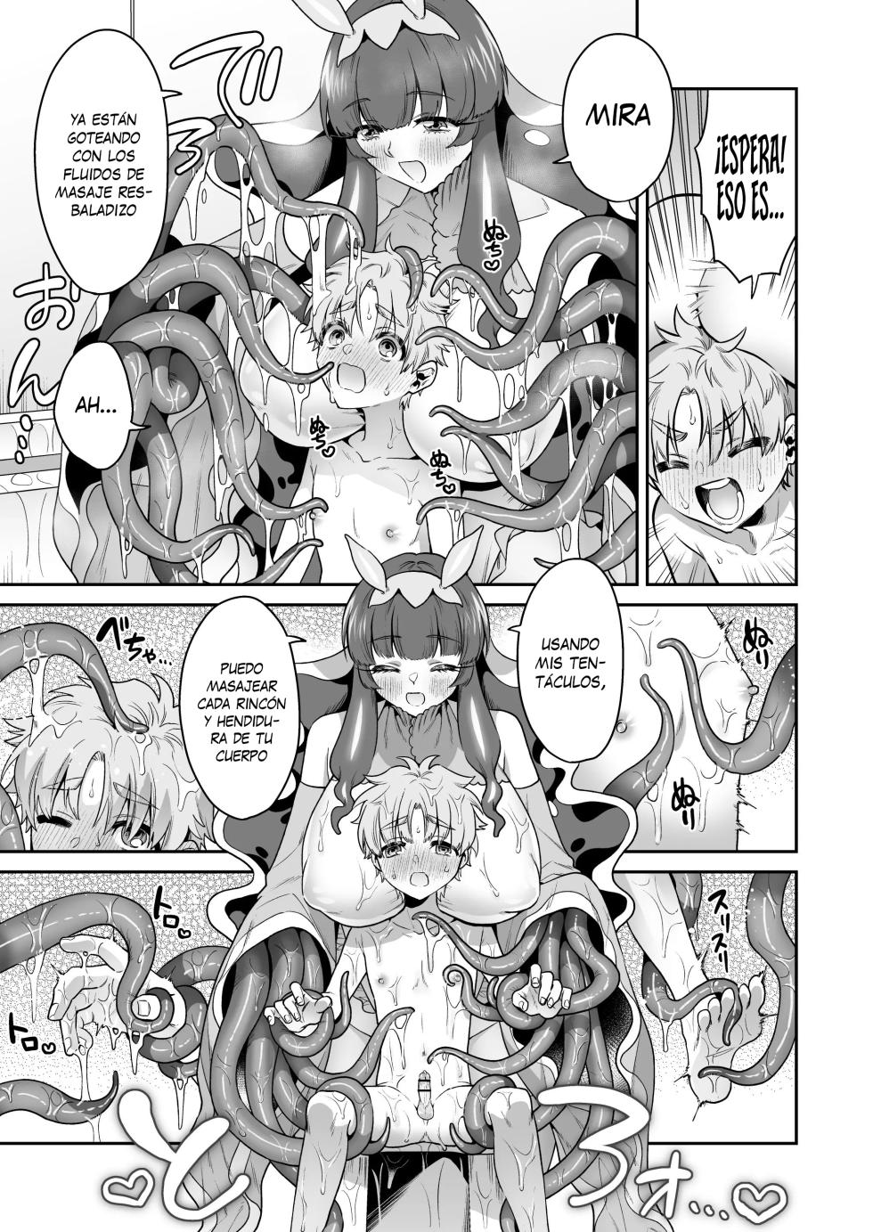 [Okkina Tama] Umiushi no Miu no Ongaeshi | Miu, La Babosa de Mar te Devuelve el Favor [Spanish] [KZ Scan] [Digital] - Page 13