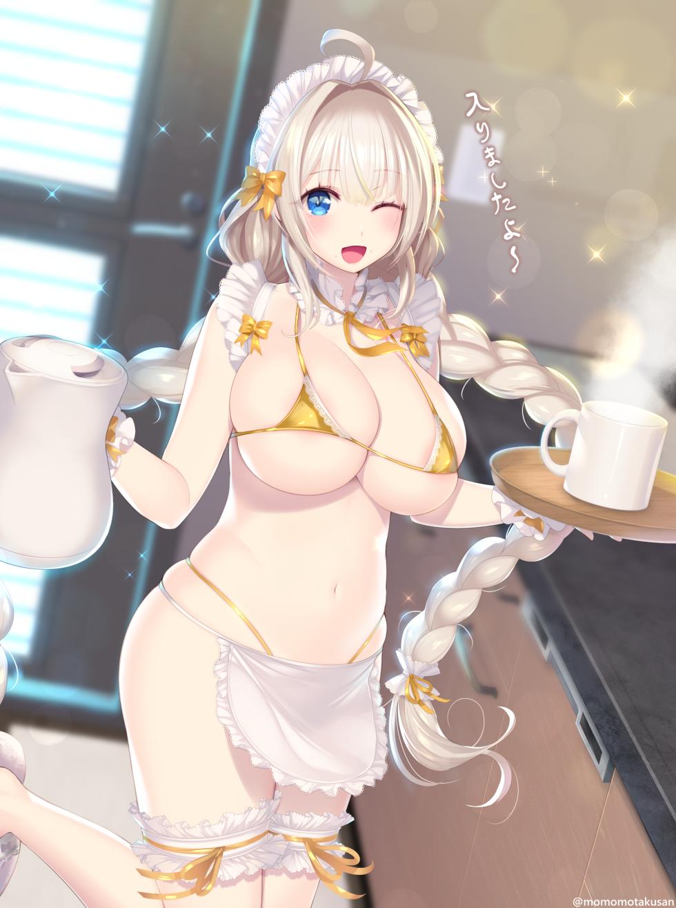 [柏餅 よもぎ / yomogi] Akari Kizuna Working Bikini Maid - Page 3