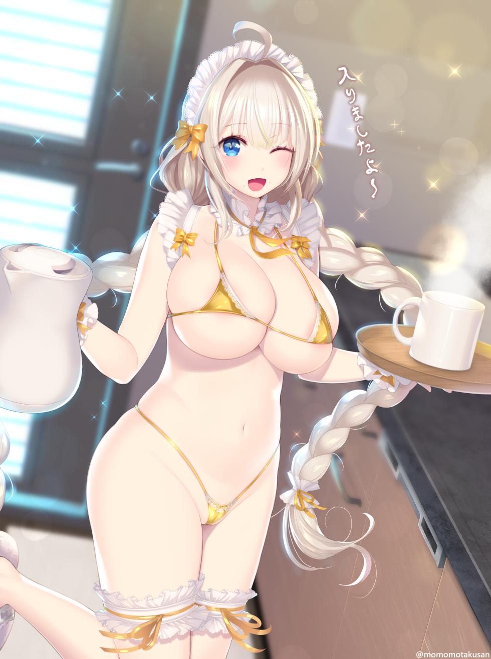 [柏餅 よもぎ / yomogi] Akari Kizuna Working Bikini Maid - Page 8