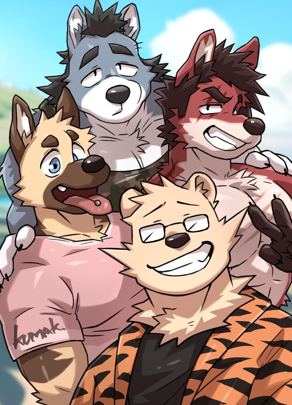 [Kumayaki (KUMAK)] Lucky Boys - Dog Days - [English] (Uncensored) - Page 4