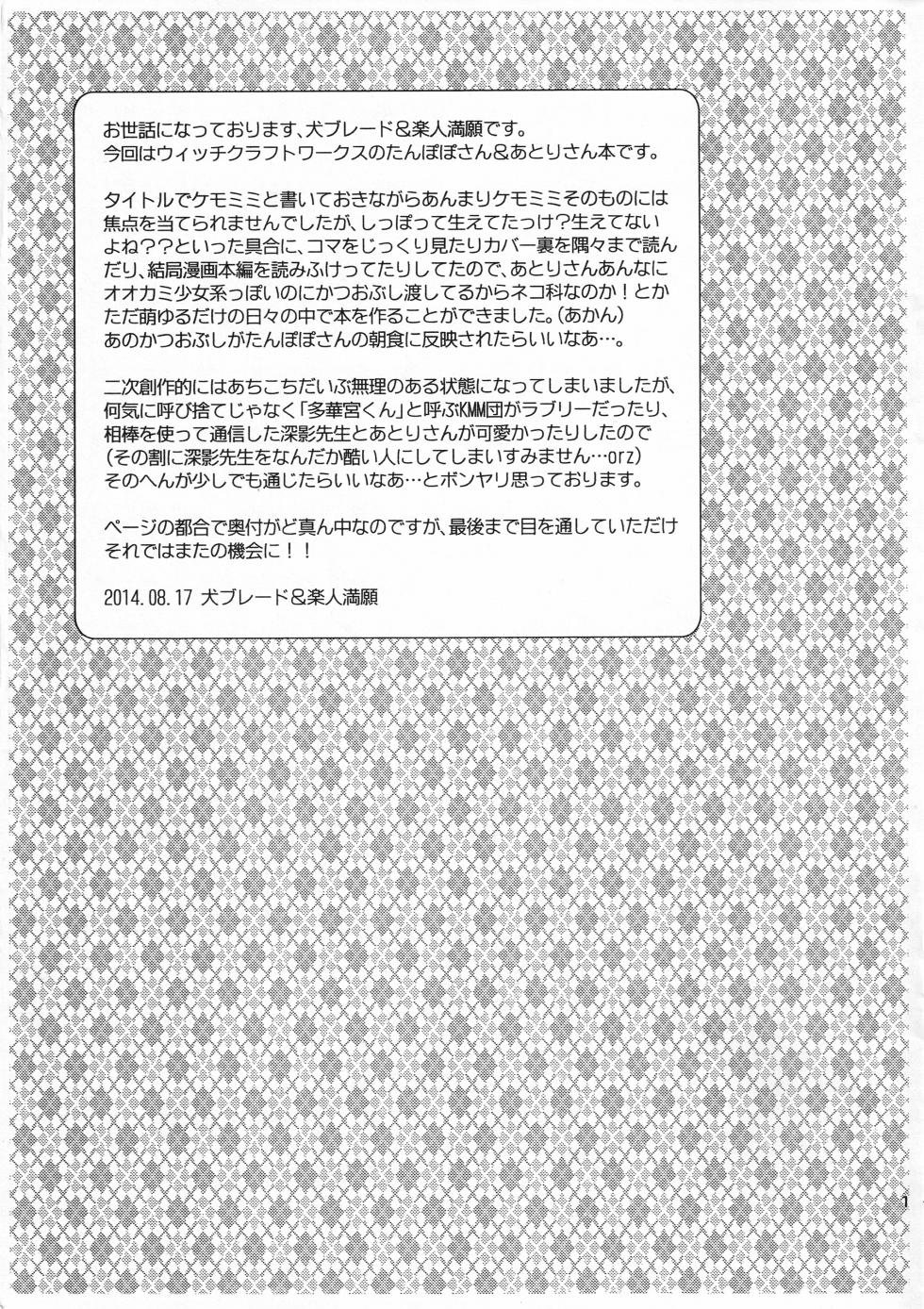 (C86) [AHM (Inu-Blade, Lact Mangan)] WITCH KEMOMIMI WORKS (Witch Craft Works) - Page 14
