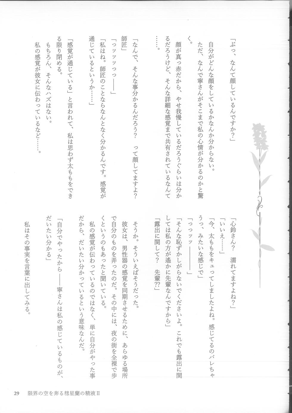 (C105) [NECOTOXIN (SCA-Ji, Inugami Kira)] Genkai no Sora wo Hashiru Suiseiran no Seieki 2 (Sakurano Toki) - Page 29