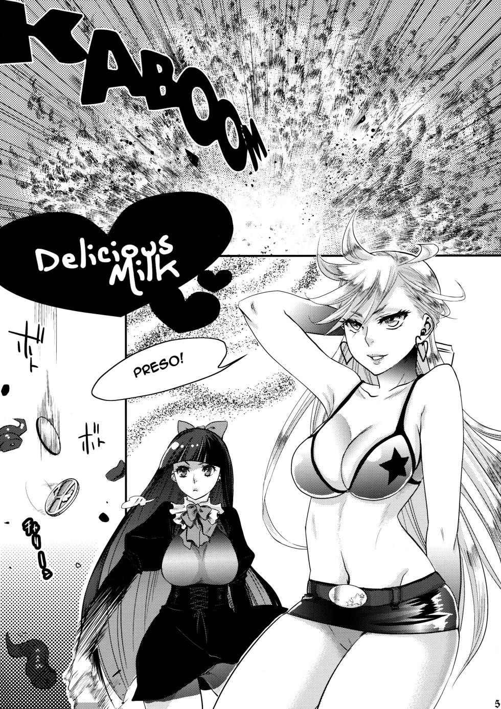 (C79) [Pish Lover (Amatake Akewo)] Delicious Milk (Panty & Stocking with Garterbelt) [Italian] - Page 5