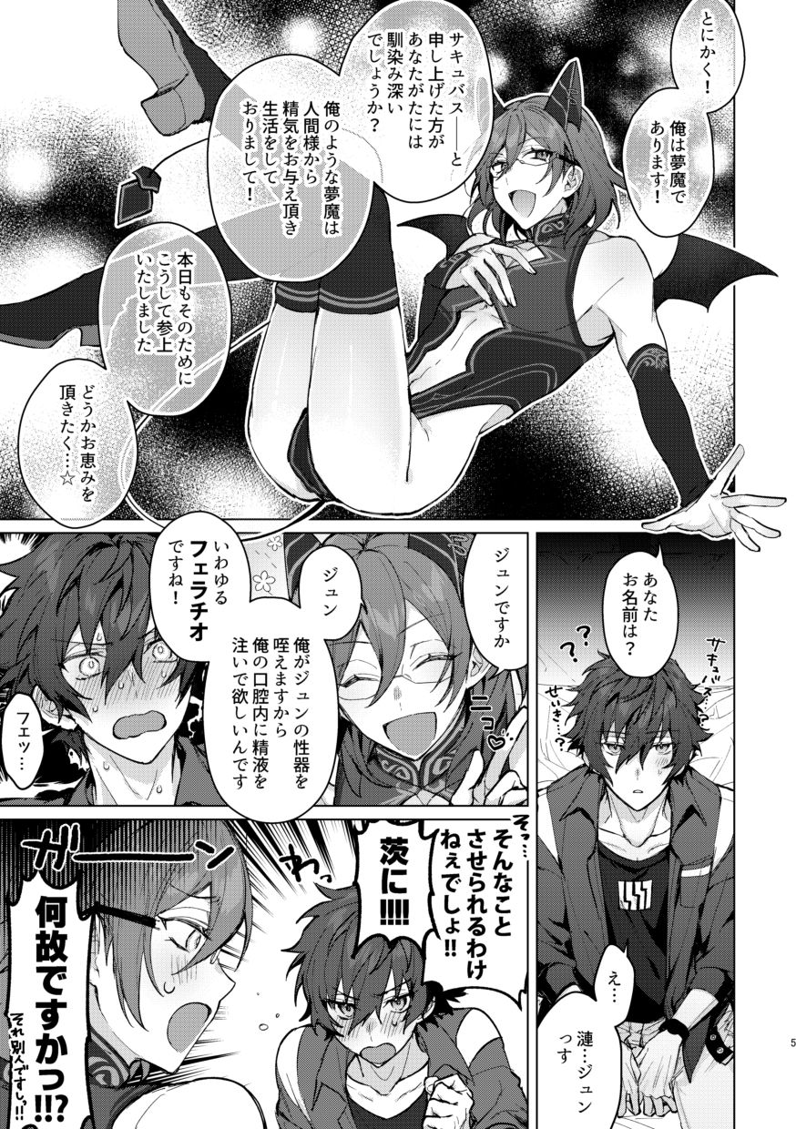 [grow. (Shiina Toa)] Succubus Panic! (Ensemble Stars!) - Page 4
