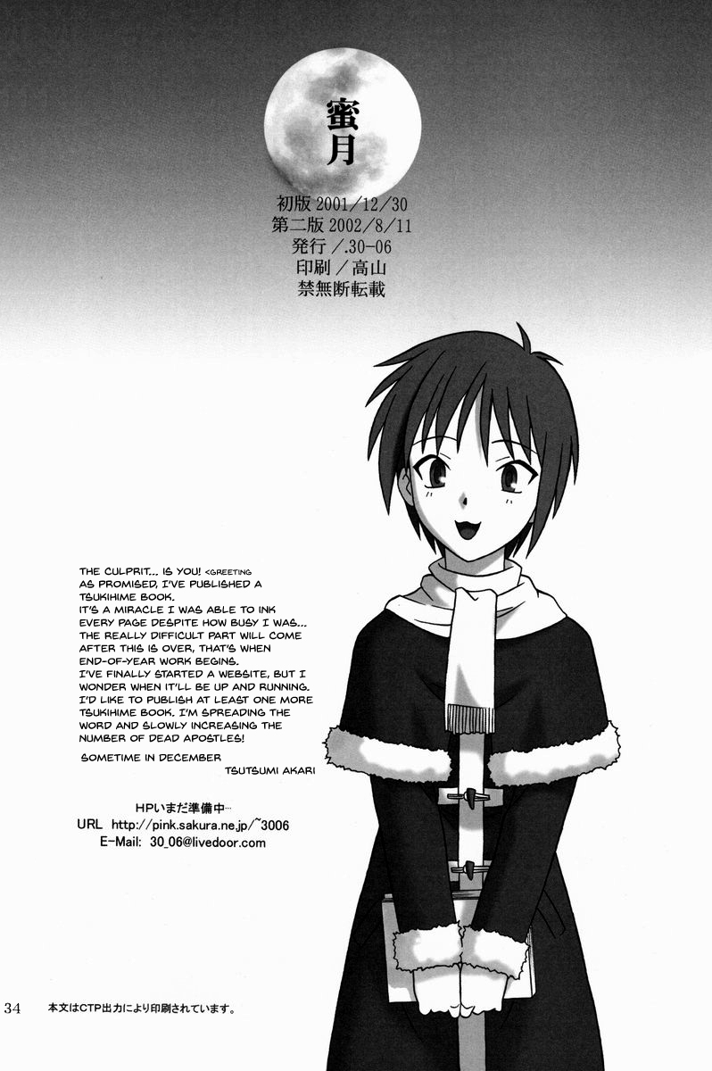 (C61) [.30-06 (Tsutsumi Akari)] Mitsugetsu (Tsukihime) [English] [SDTLs] - Page 33
