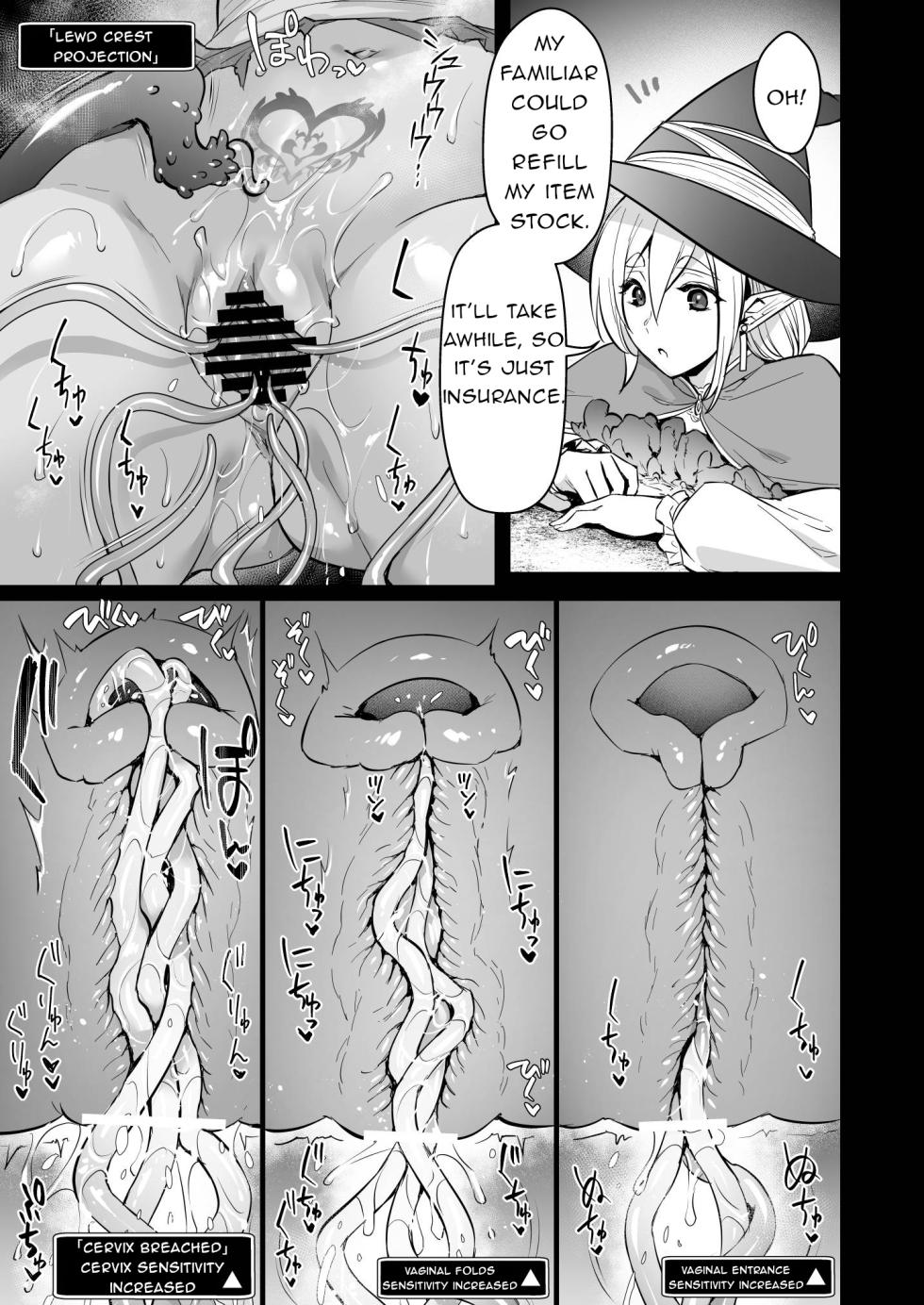 [Himeya (Abe Inori)] Lv.250 no Mahoutsukai ga Kankakushadan Otoshiana ni Ochite Level Drain de Jinsei ga Owaru made | A Level 250 Mage Falls Into a Sensory Deprivation Pit and Loses Her Humanity to Level Drain [English] - Page 12