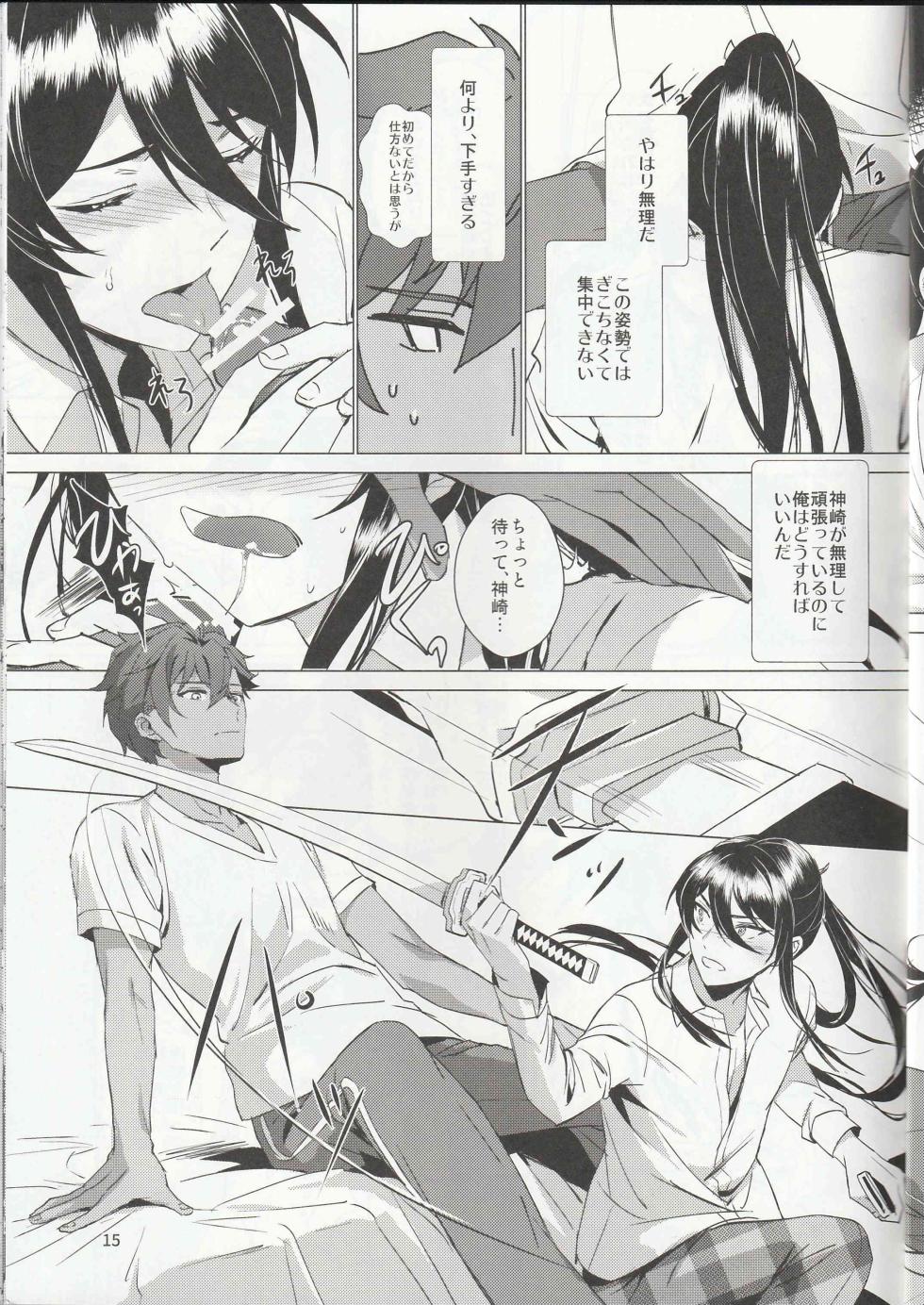 (brilliant days 6) [Harinezumi Manma (Macciatto)] Aru Bushi Idol no Shoya Jijou (Ensemble Stars!) - Page 14