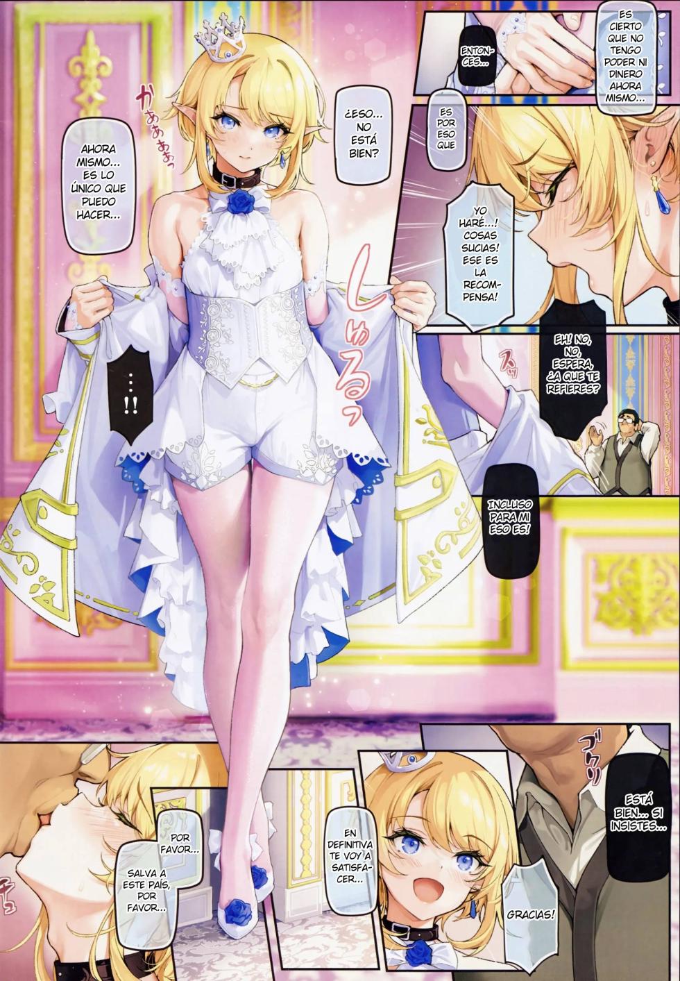 (C103) [Shinsei Lolishota (shuffle, kozi)] Isekai Otokonoko Ouji Junjun Drei ~Noroi de Seichou ga Tomatta Ouji o Moteasobi Mesu Ochi Saseru~ [Spanish] [DelNero] [Decensored] - Page 3