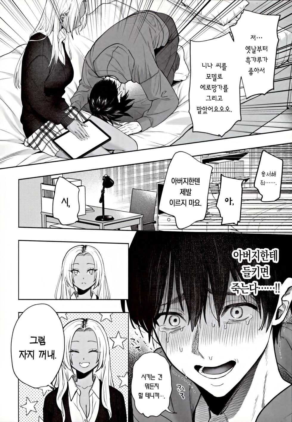 (C105) [Chimple Hotters (Chimple Hotter)] Kuro Gal Kyonyuu Gimai wa Boku o Yasashiku Sakusei Shitai | 흑갸루 거유 의붓 여동생은 나를 다정하게 착정하고 싶다 [Korean] [Team Edge] - Page 13