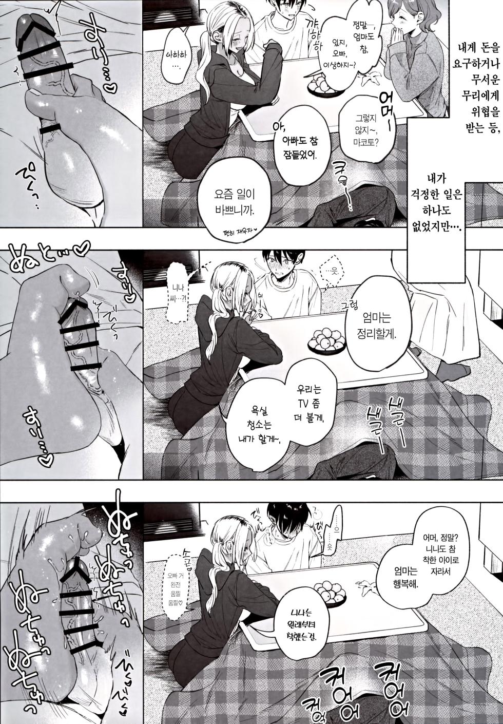 (C105) [Chimple Hotters (Chimple Hotter)] Kuro Gal Kyonyuu Gimai wa Boku o Yasashiku Sakusei Shitai | 흑갸루 거유 의붓 여동생은 나를 다정하게 착정하고 싶다 [Korean] [Team Edge] - Page 20