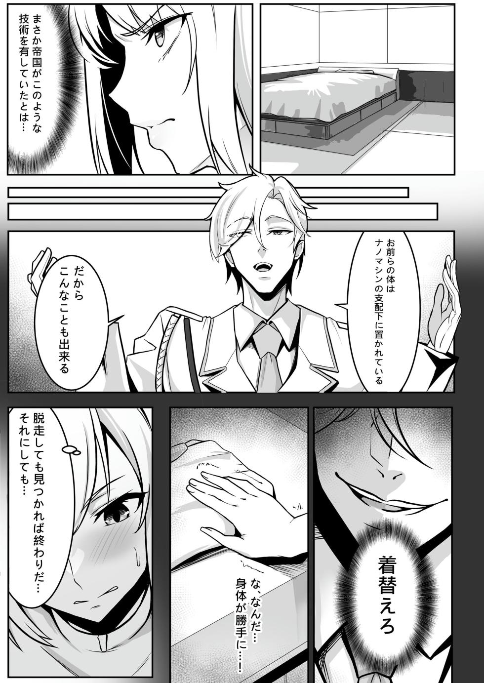 [Seika Kairaku Shoten (Hassen, Shiki)] TS Choukyou Shisetsu ~Tekikoku ni Toraware Nyotaika Nanomachine de Kairaku Choukyou Saremashita~ - Page 6