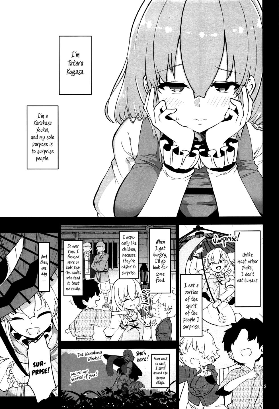 (C105) [Komamesugata (Akure Ekuto)] Kogasa Onee-san wa Odorokasetai - Kogasa want to surprise. (Touhou Project) [English] [Tabunne Scans] - Page 3