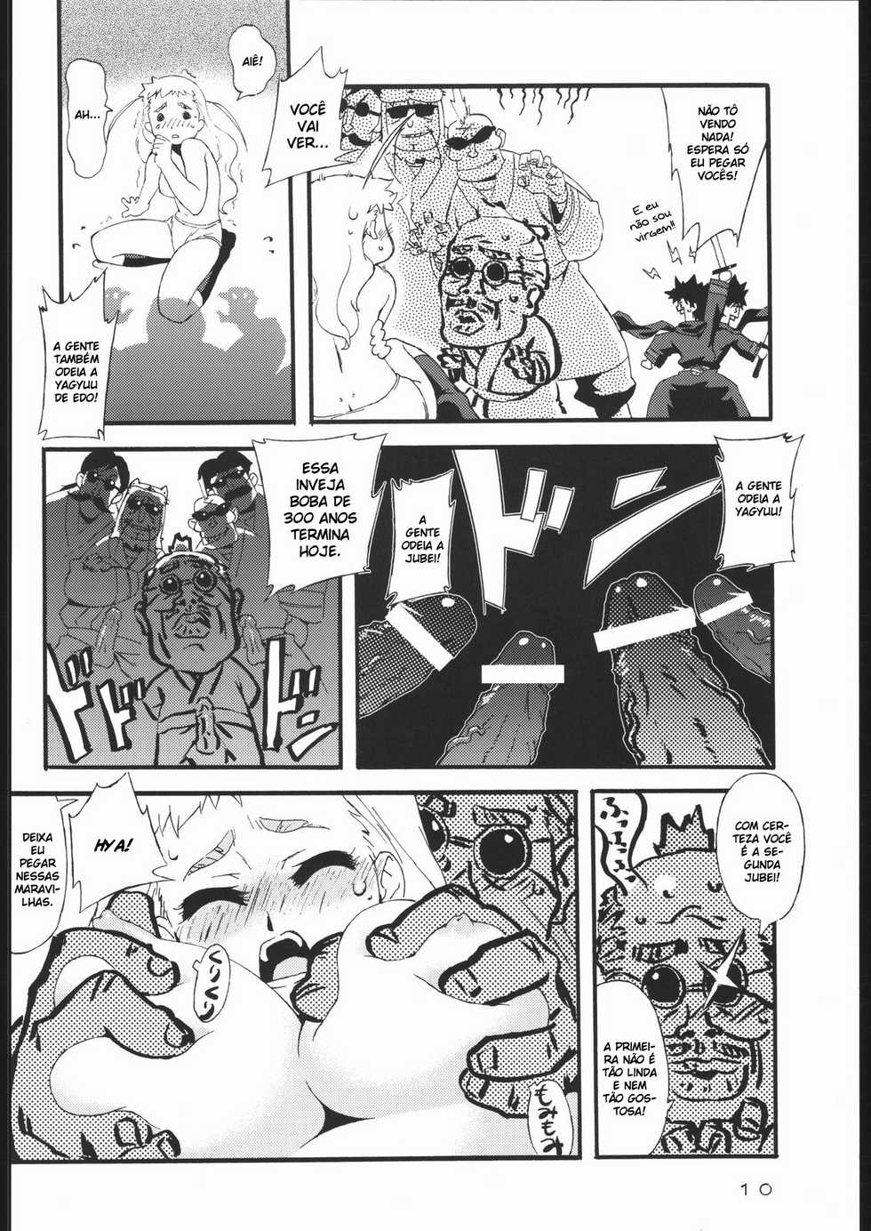 [666protect (Jingrock)] Freesia Jubei-chan Siberia Yagyuu ga Chougyakushu (Jubei-chan) [Portuguese-BR] [HentaiPie] - Page 9