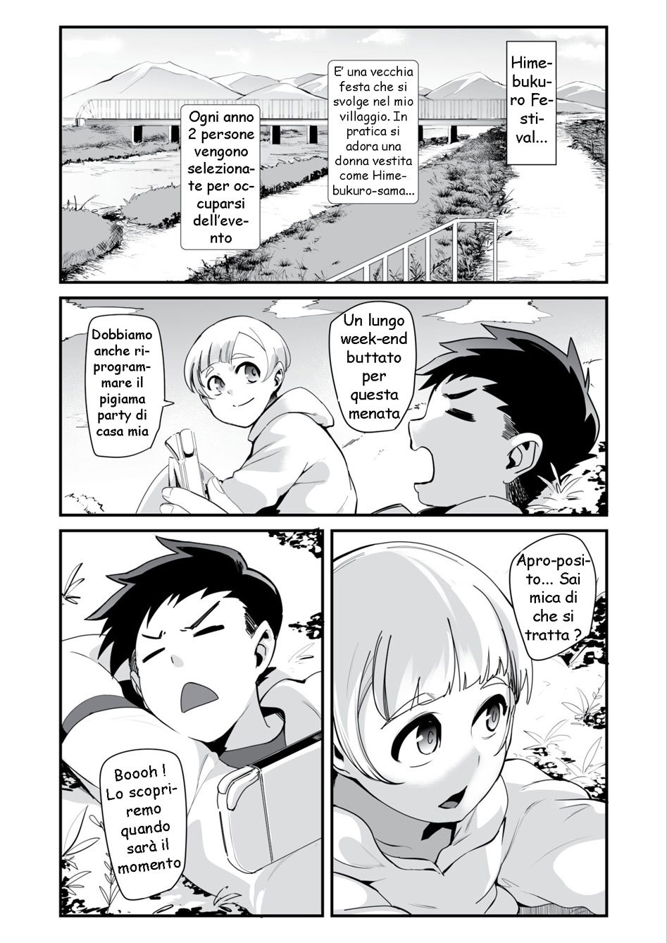 [SOUND MILK (Otochichi)] Himebukuro-Sama - Mura no Kagematsuri de Onee-san-tachi ni Tanetsuke suru Dake no Shasei Ningyou ni Sareta Bokutachi  [Italian] - Page 3