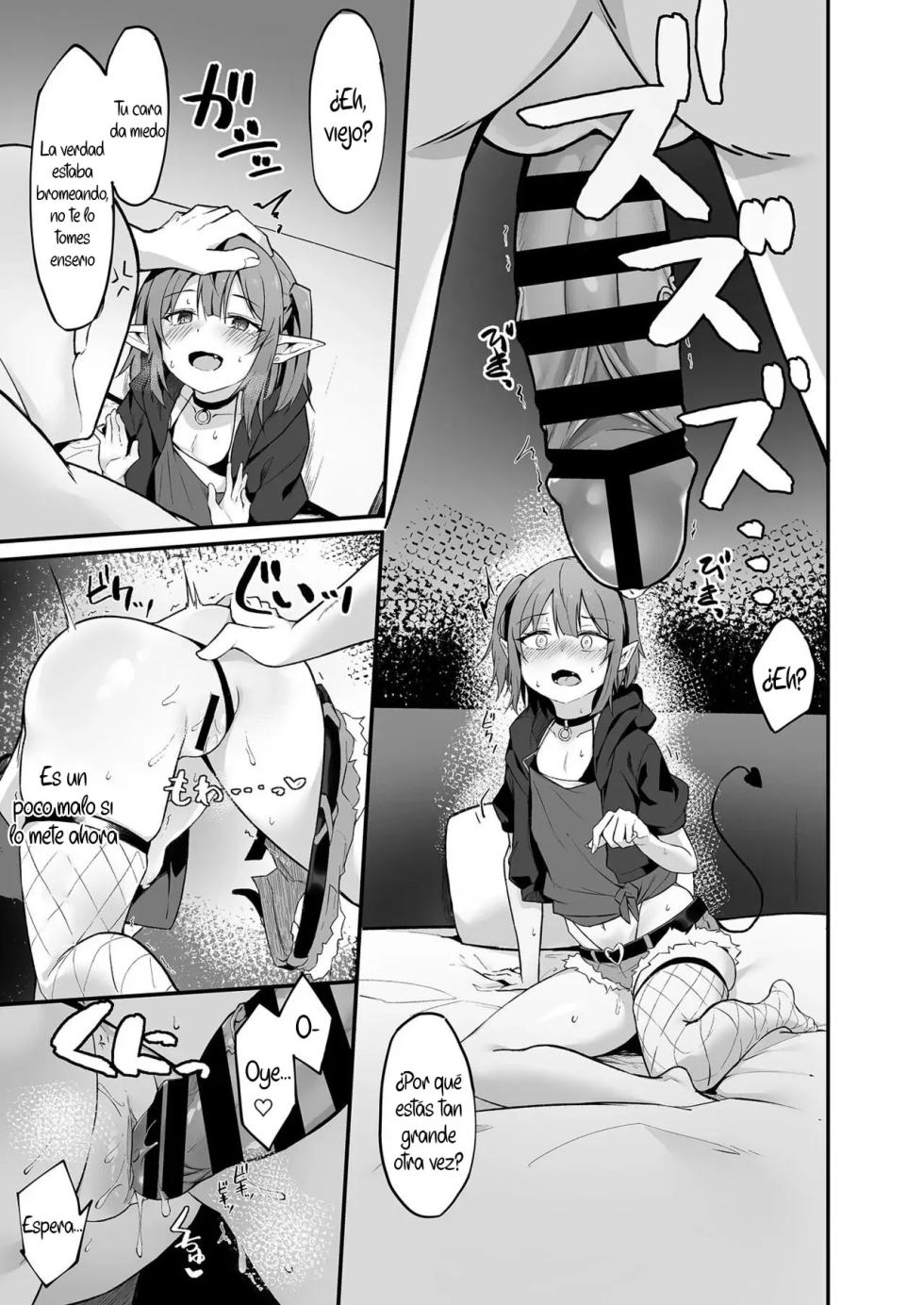 [Shinoya (Oshino)] Mesugaki Succubus ga Oji-san ni Wakaraserareru Hanashi | Una Historia Sobre una Súcubo a quien un Viejo le Enseña una Leccion [Español] [Traducciones necesarias] [Digital] - Page 15