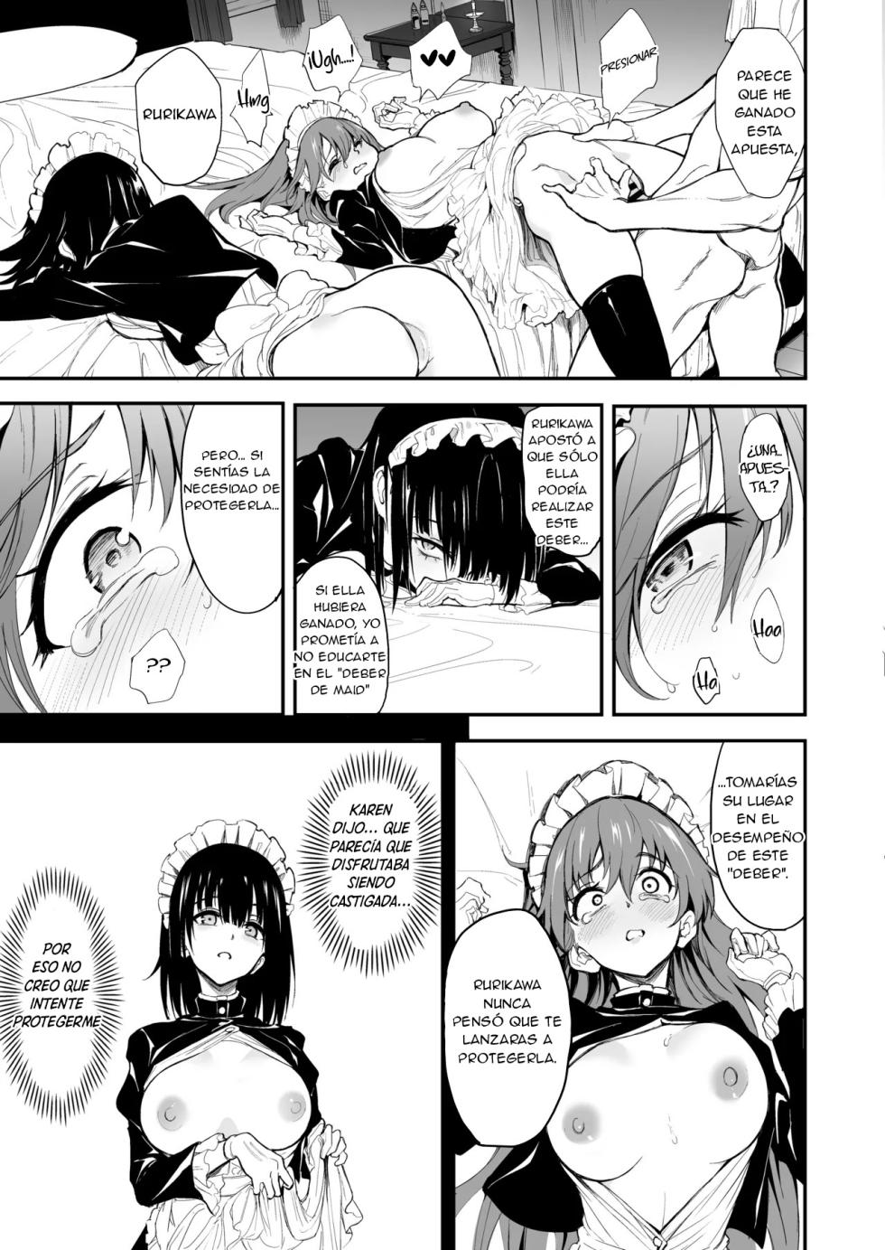 [Kyockchokyock (Kyockcho)] Maid Kyouiku. 7 -Botsuraku Kizoku Rurikawa Tsubaki- | Educación de una Maid. 7 -La Noble Caída, Rurikawa Tsubaki- [Spanish] [New Scan Doujin] [Digital] - Page 15