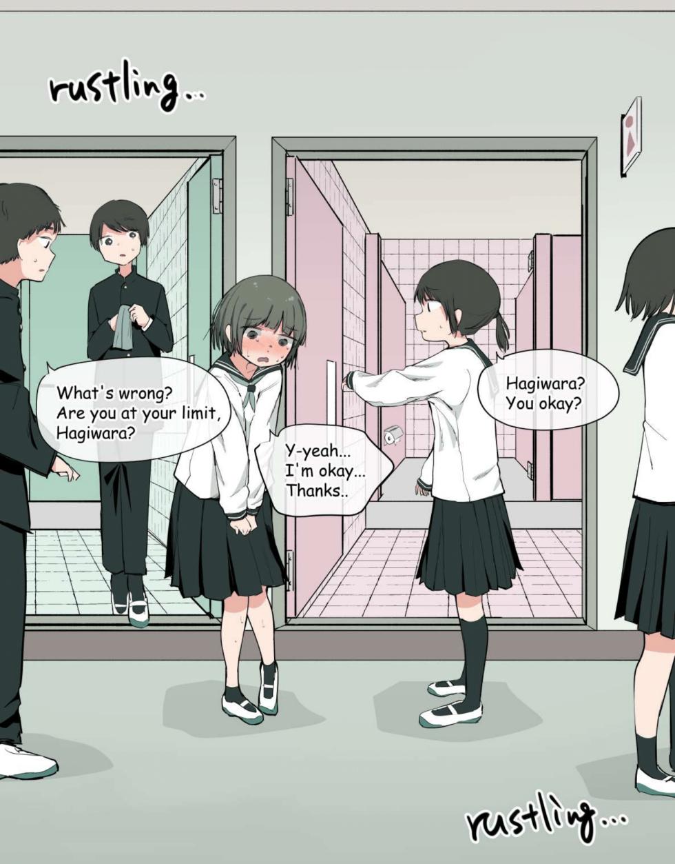 [Sena] Marumie no Toire o Tsukau Onnanoko I A girl using a toilet that is completely visible (Scat Version) [English] - Page 1