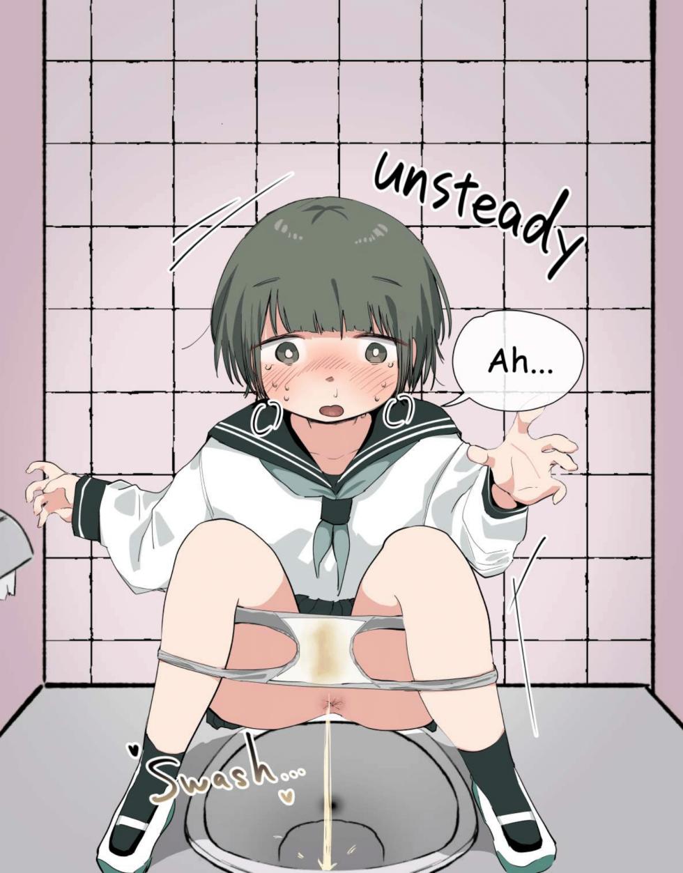 [Sena] Marumie no Toire o Tsukau Onnanoko I A girl using a toilet that is completely visible (Scat Version) [English] - Page 14