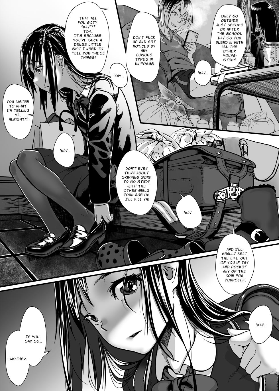 [Haien Kikan (Numata Shizumu)] Bishoujo ga Kaishun Oji-san ni Okusuri de Torottoro ni Sareru Hanashi | Beautiful Prostitute Gets Wasted On Drugged Sex [English] [Exquisite Delights] - Page 3