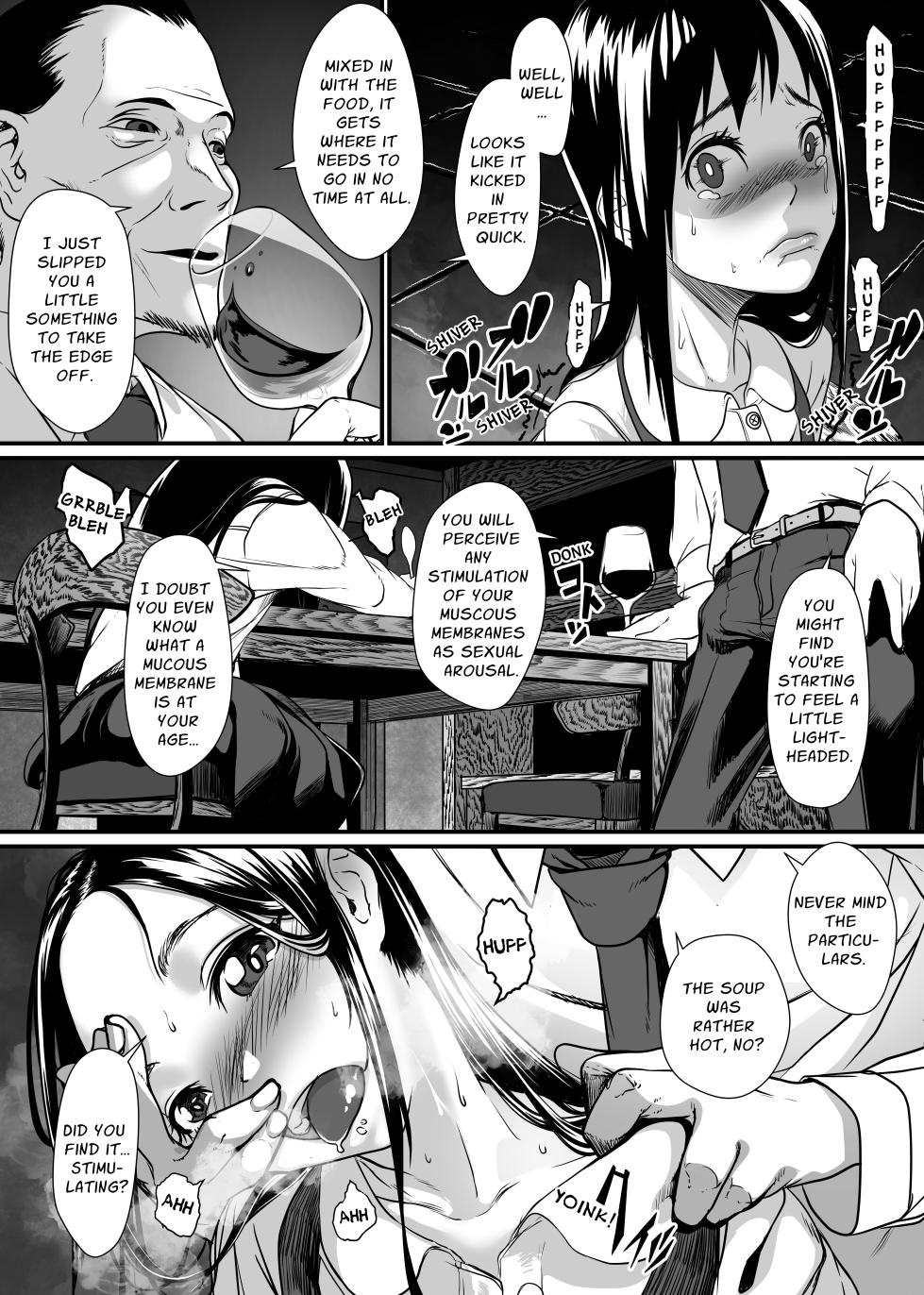 [Haien Kikan (Numata Shizumu)] Bishoujo ga Kaishun Oji-san ni Okusuri de Torottoro ni Sareru Hanashi | Beautiful Prostitute Gets Wasted On Drugged Sex [English] [Exquisite Delights] - Page 7