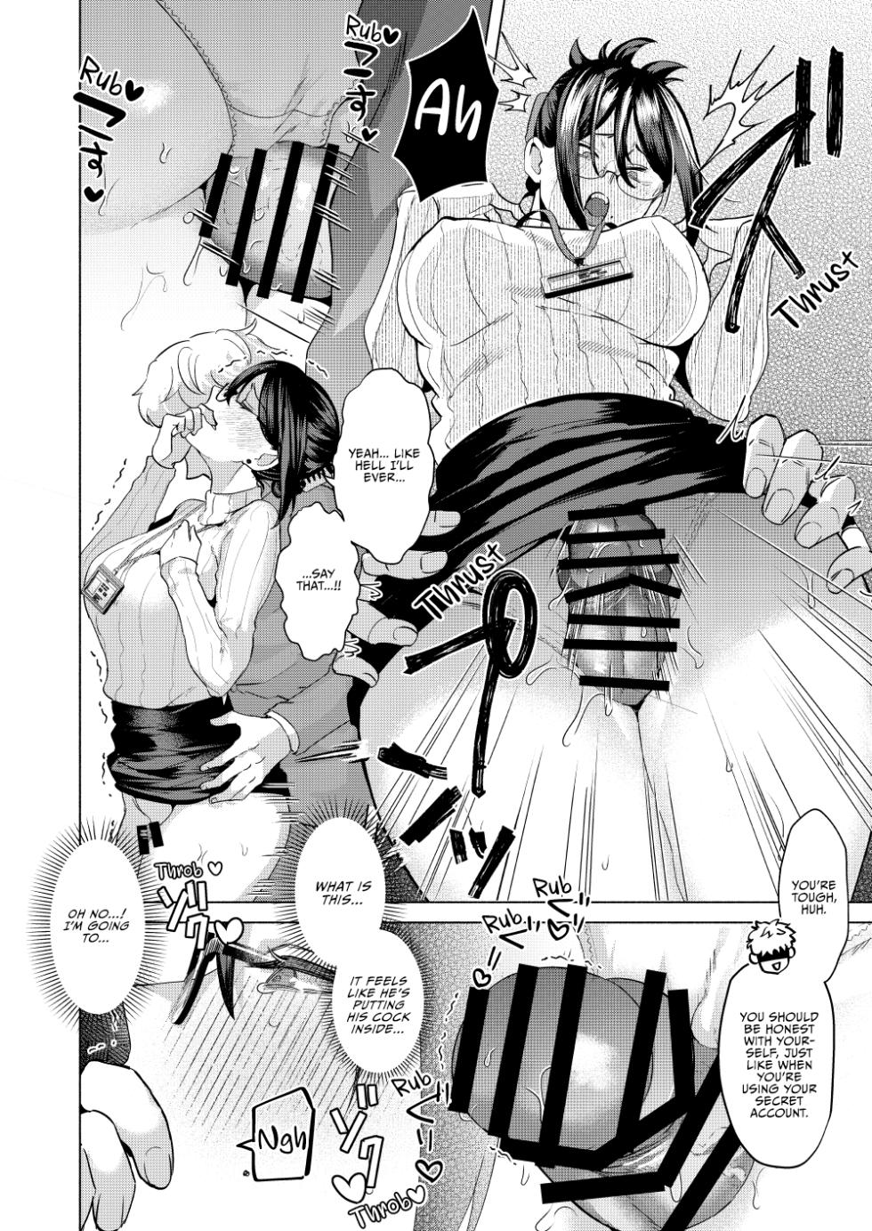 [Gagaga Honpo (Gar)] Buka ni #UraAcc o Shiraretara | If My Subordinate Finds Out About My Secret Alt Account [English] [Vivid Rabbit] [Digital] - Page 22