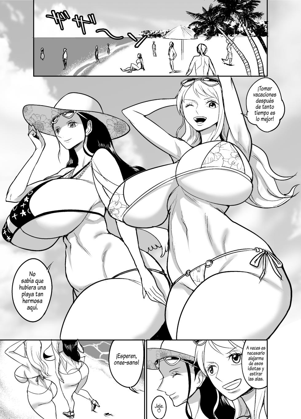 [REM9 (Hamiltan)] NamiRobi OneShota Vacance | NamiRobi OneShota Vacaciones (One Piece) [Spanish] [Al Chile no Sé Scan] [Digital][v2] - Page 4