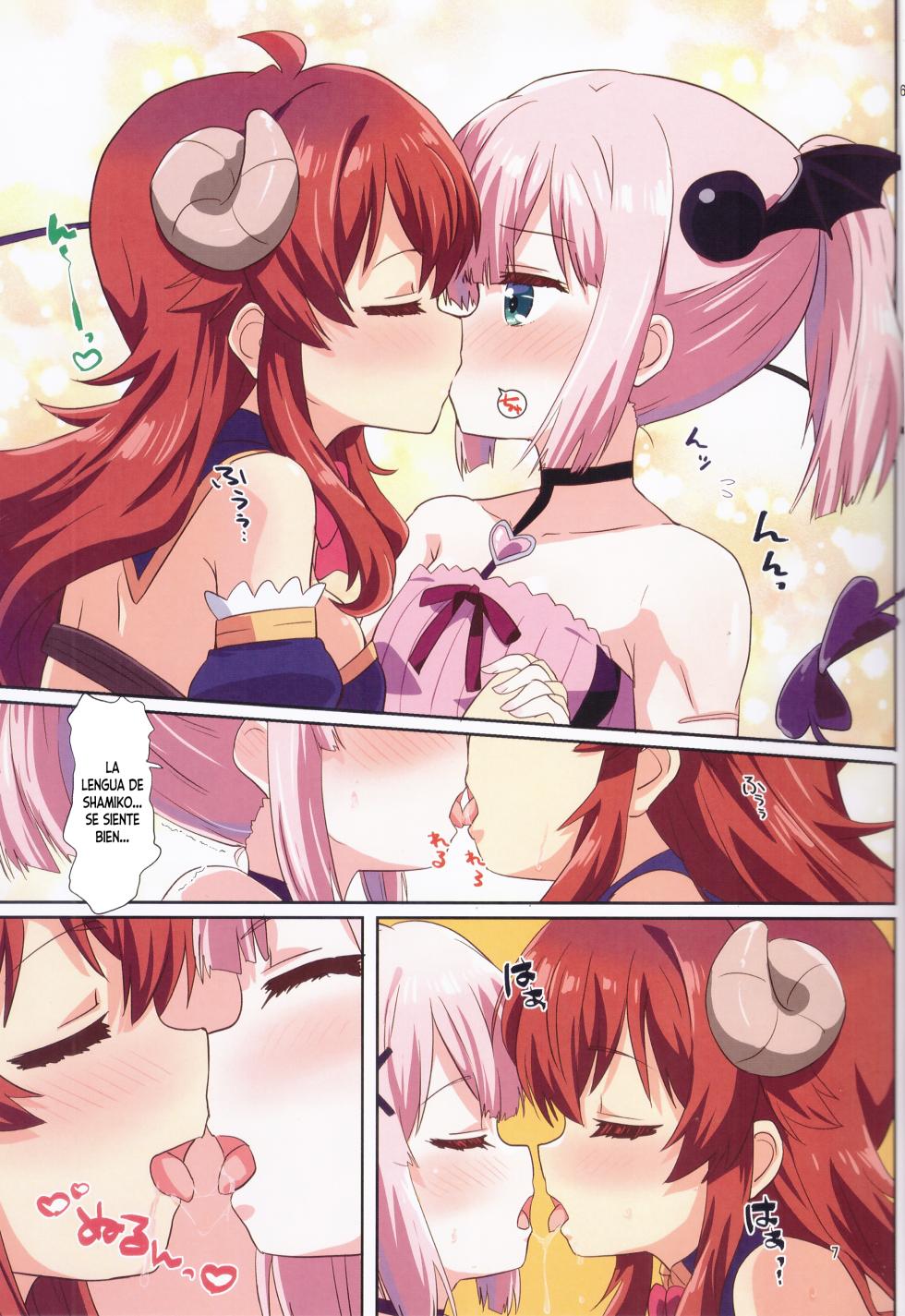 (C105) [Goberazzo (Mukaibi Aoi)] Colorful Mazoku GX (Machikado Mazoku) [Spanish] - Page 6
