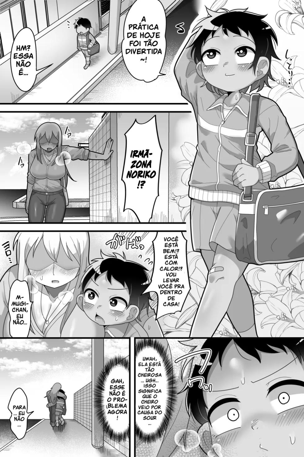 [Dakkoku Kidoutai S.A.C (Dakkoku Jiro)] Daisuki na Kinjo no Yasashii Onee-chan ga Futanari datte node Senyou Onaho ni Narimashita [Portuguese-BR] [Bocchi Tradução] - Page 5